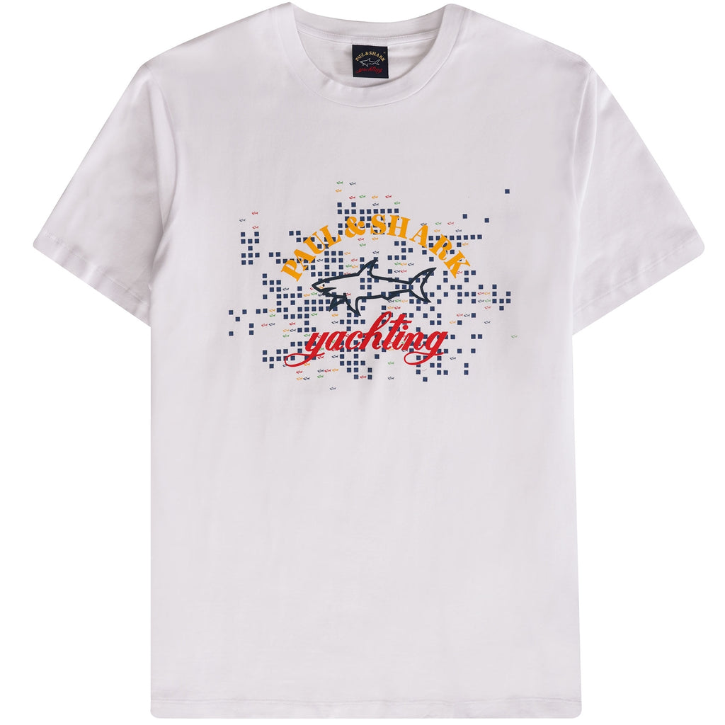Paul and Shark Logo T-Shirt - White