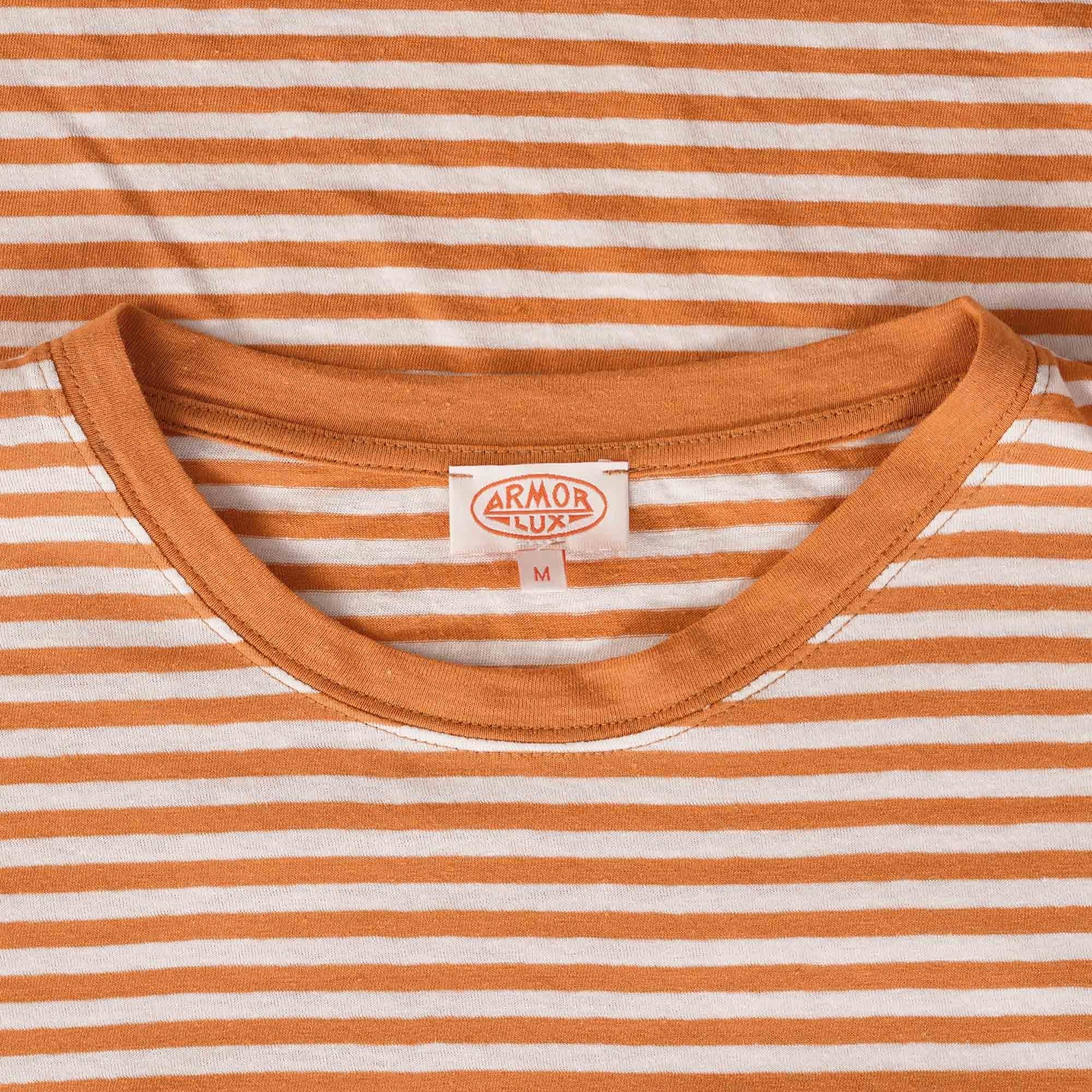 Armor Lux Striped Heritage T-Shirt - Rusty