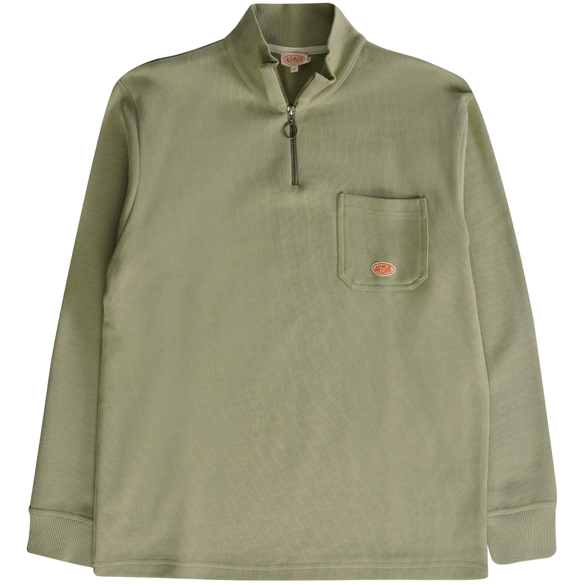 Armor Lux Heritage Zip-Neck Sweatshirt - Argile