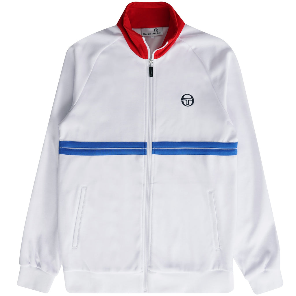 Sergio Tacchini Dallas Track Top - White/Adrenaline Rush