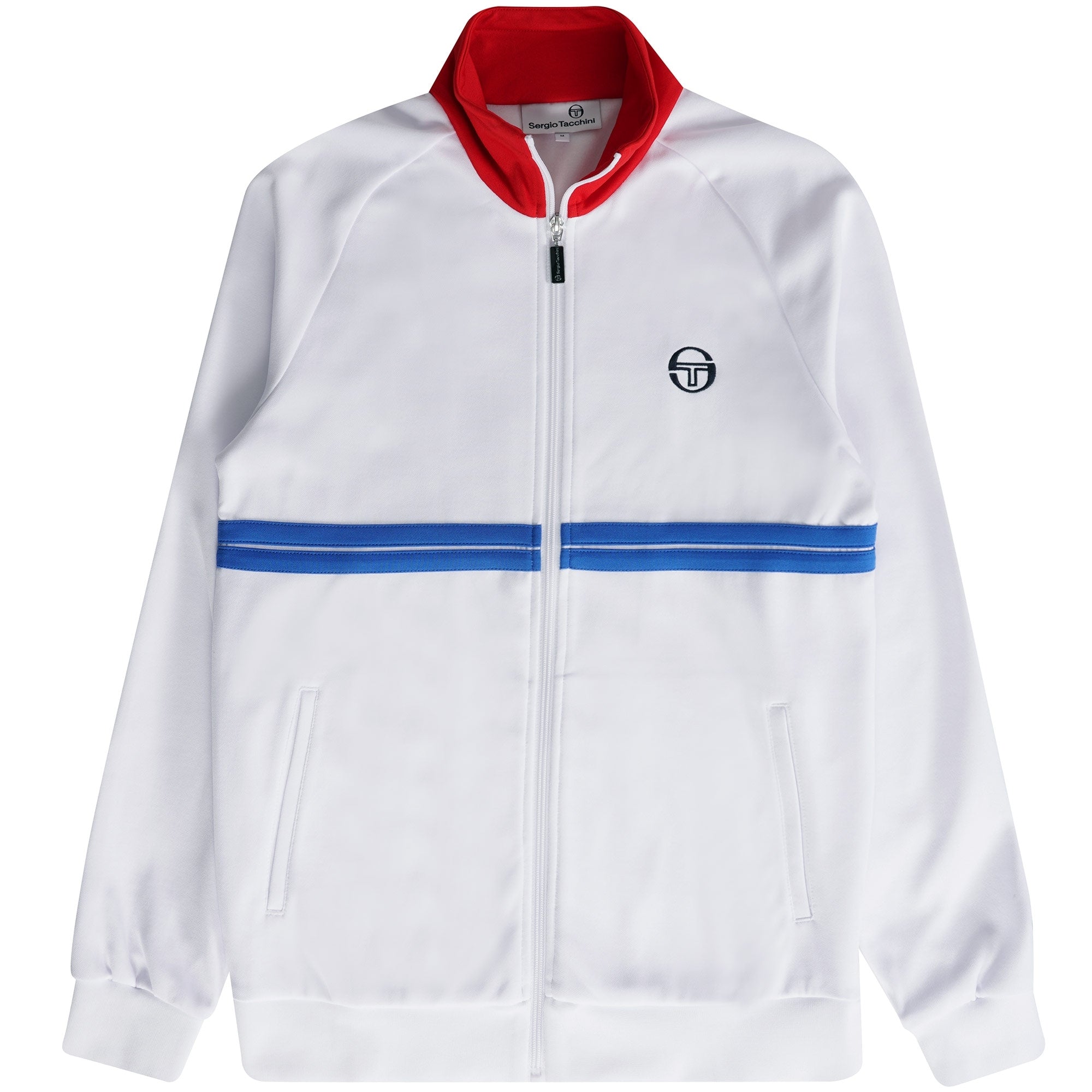 Sergio Tacchini Dallas Track Top - White/Adrenaline Rush