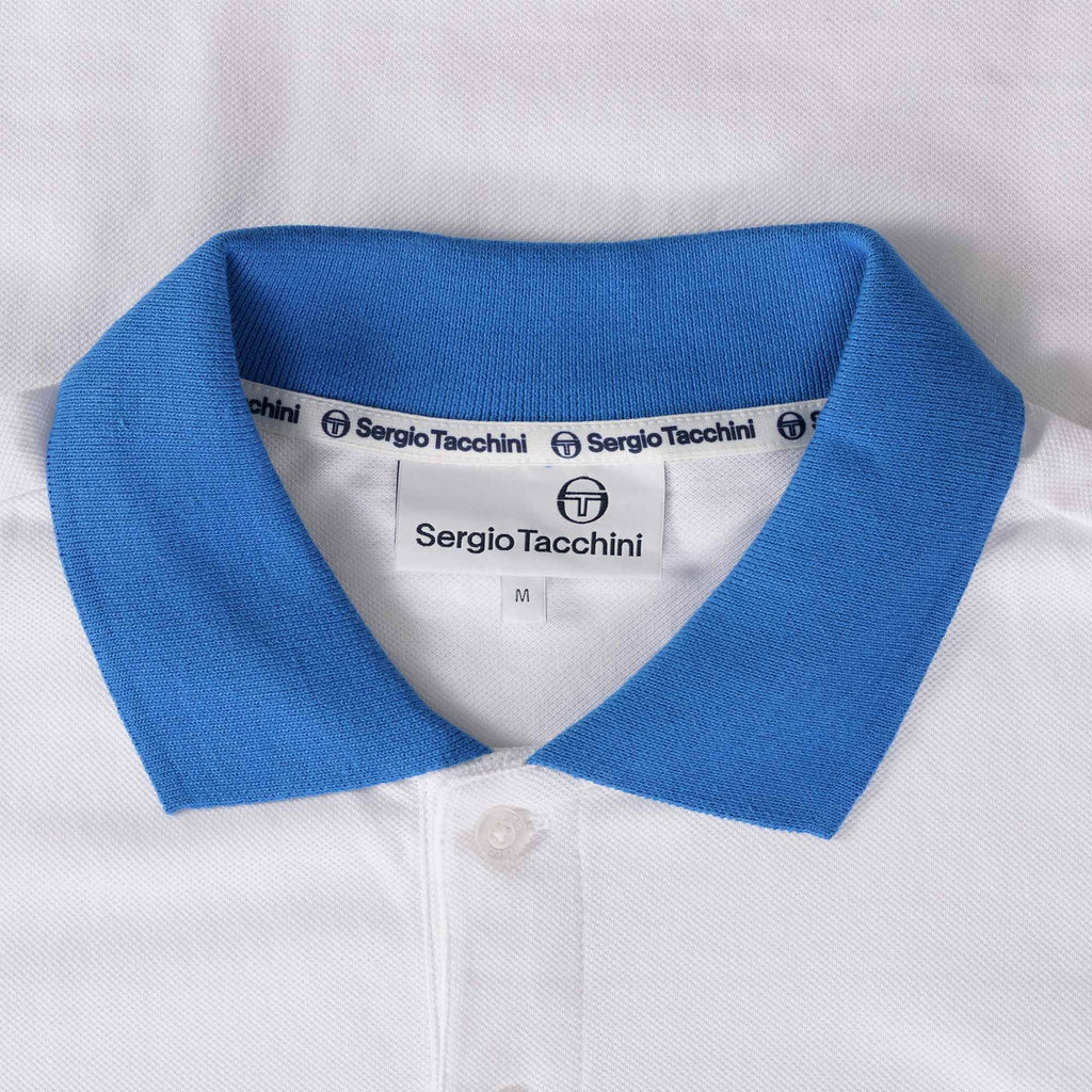 Sergio Tacchini Supermac Polo Shirt - White/Rush