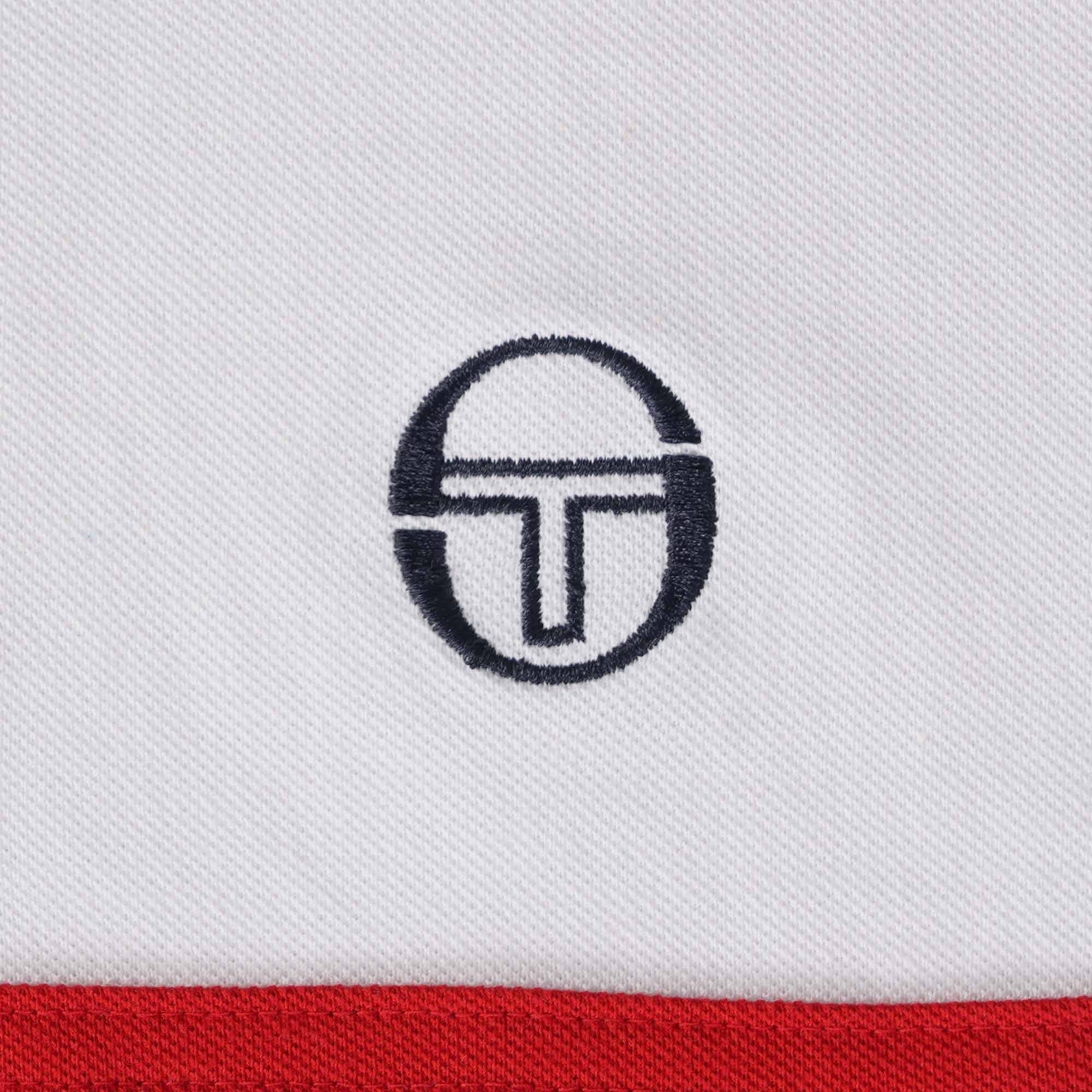 Sergio Tacchini Supermac Polo Shirt - White/Rush