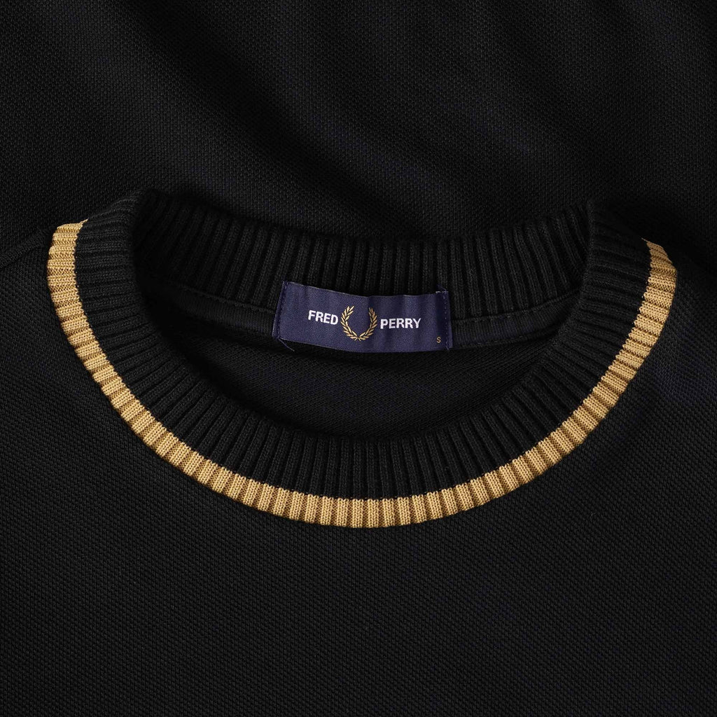 M7 Crew Neck Piqué  T-Shirt - Black/Gold