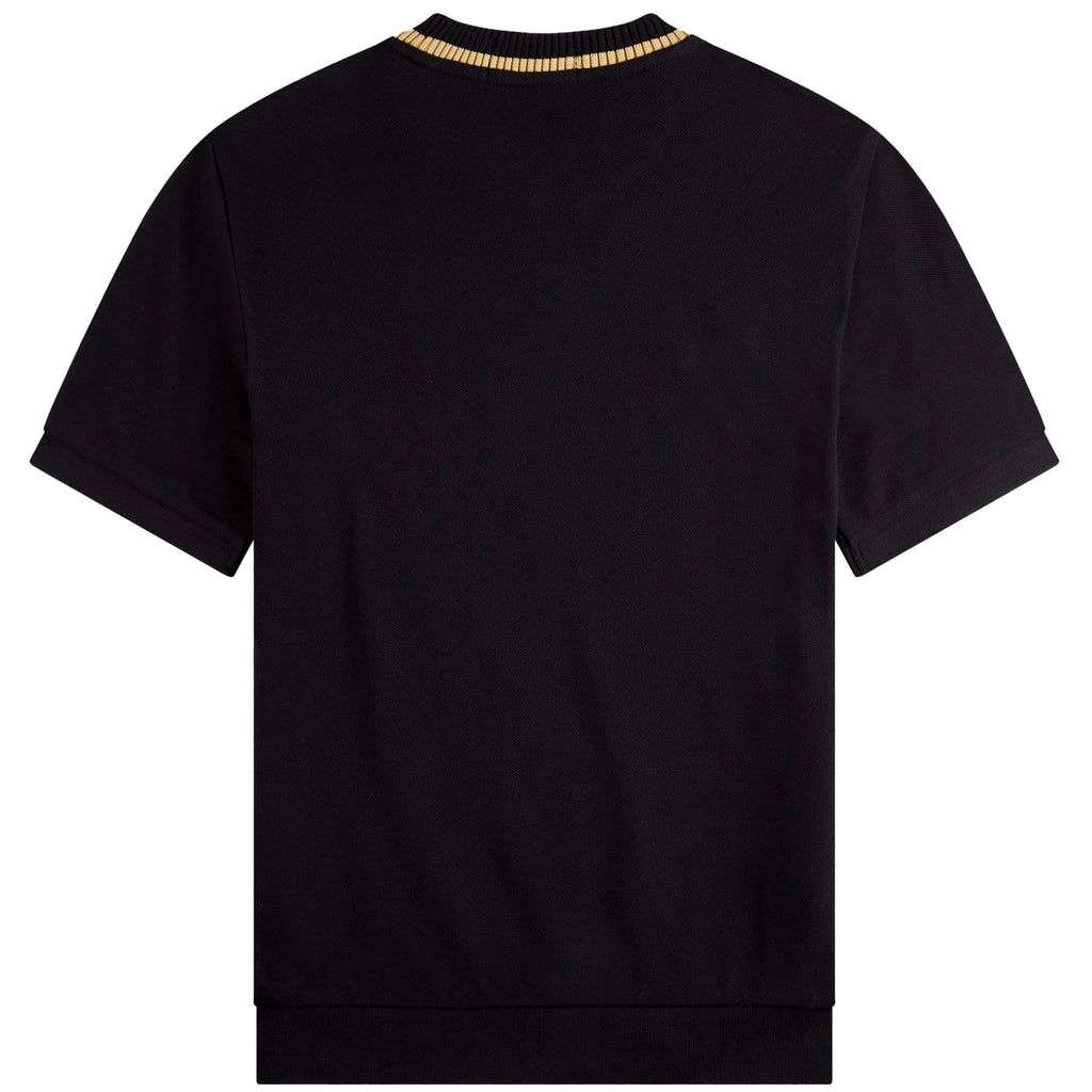M7 Crew Neck Piqué  T-Shirt - Black/Gold