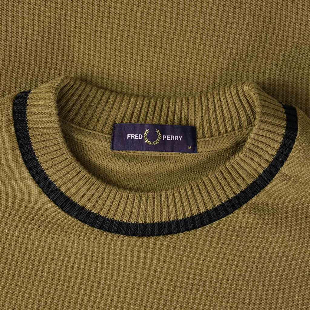 Fred Perry Crew Neck Pique T-Shirt - Shaded Stone