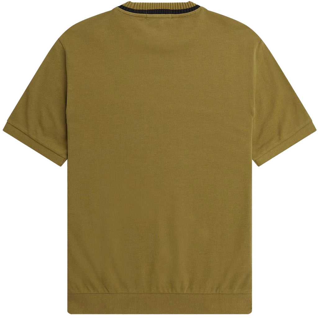 Fred Perry Crew Neck Pique T-Shirt - Shaded Stone
