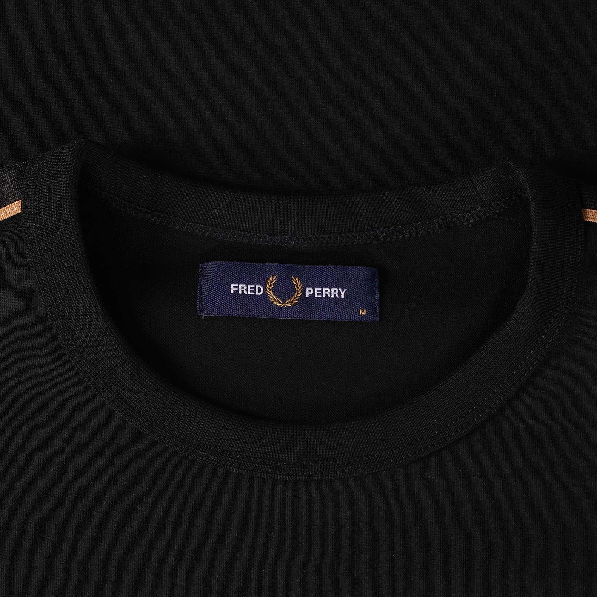 Fred Perry Ringer T-Shirt - Black