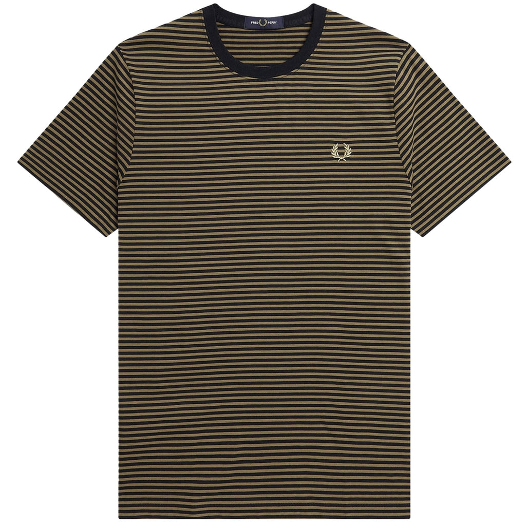 Fred Perry Fine Stripe T-Shirt - Shaded Stone
