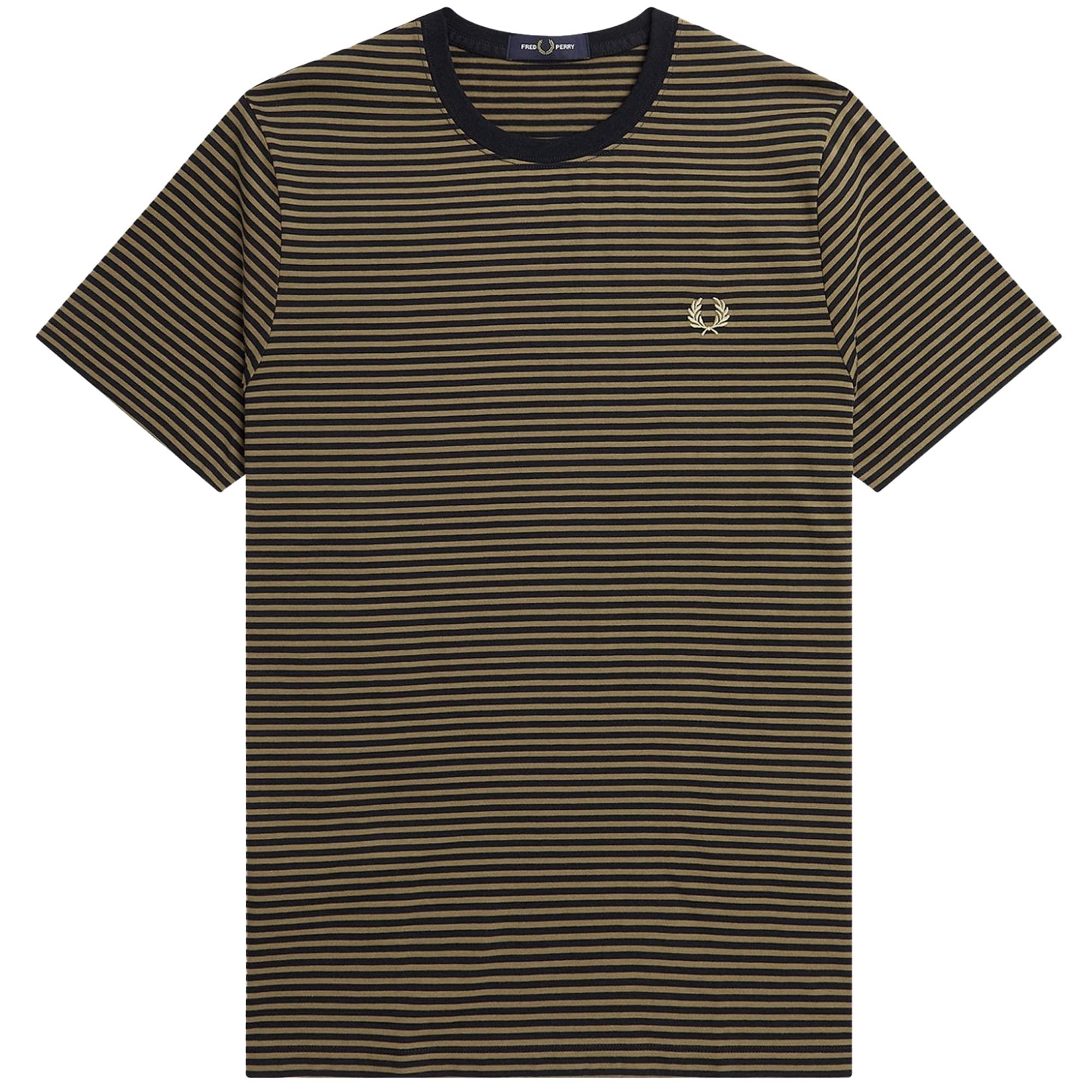 Fred Perry Fine Stripe T-Shirt - Shaded Stone