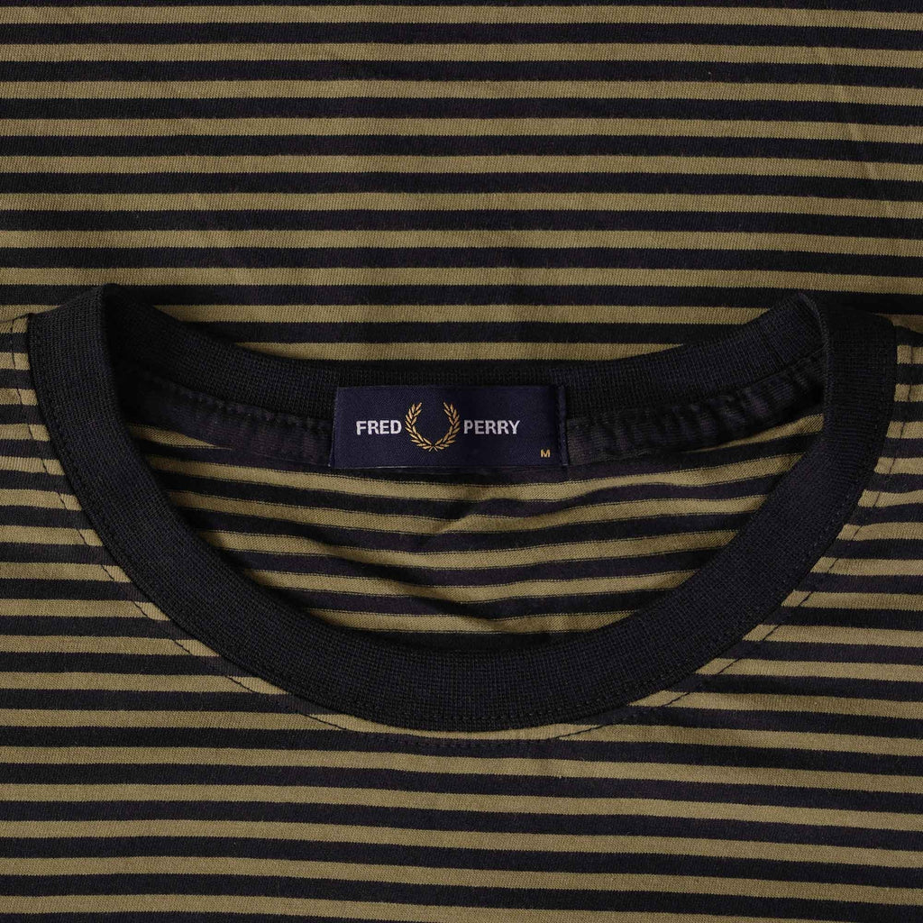 Fred Perry Fine Stripe T-Shirt - Shaded Stone