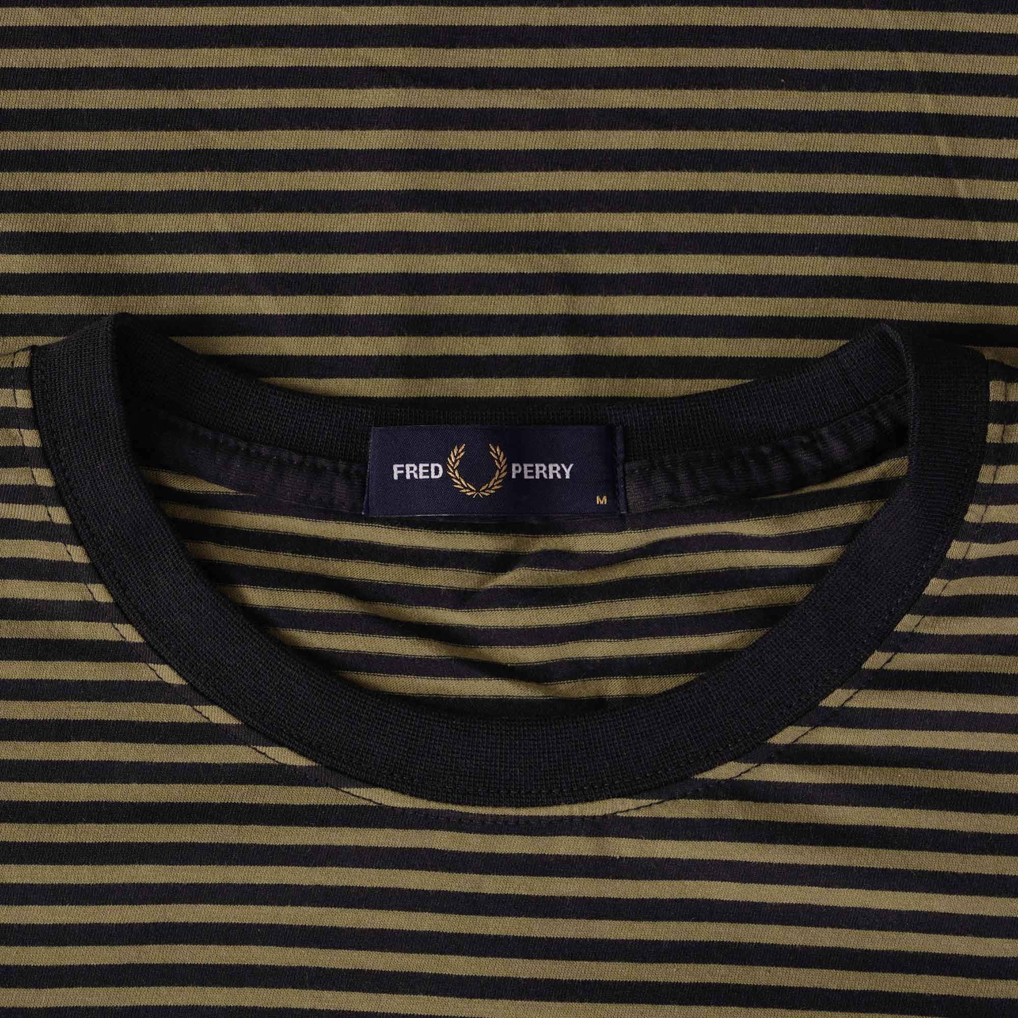 Fred Perry Fine Stripe T-Shirt - Shaded Stone