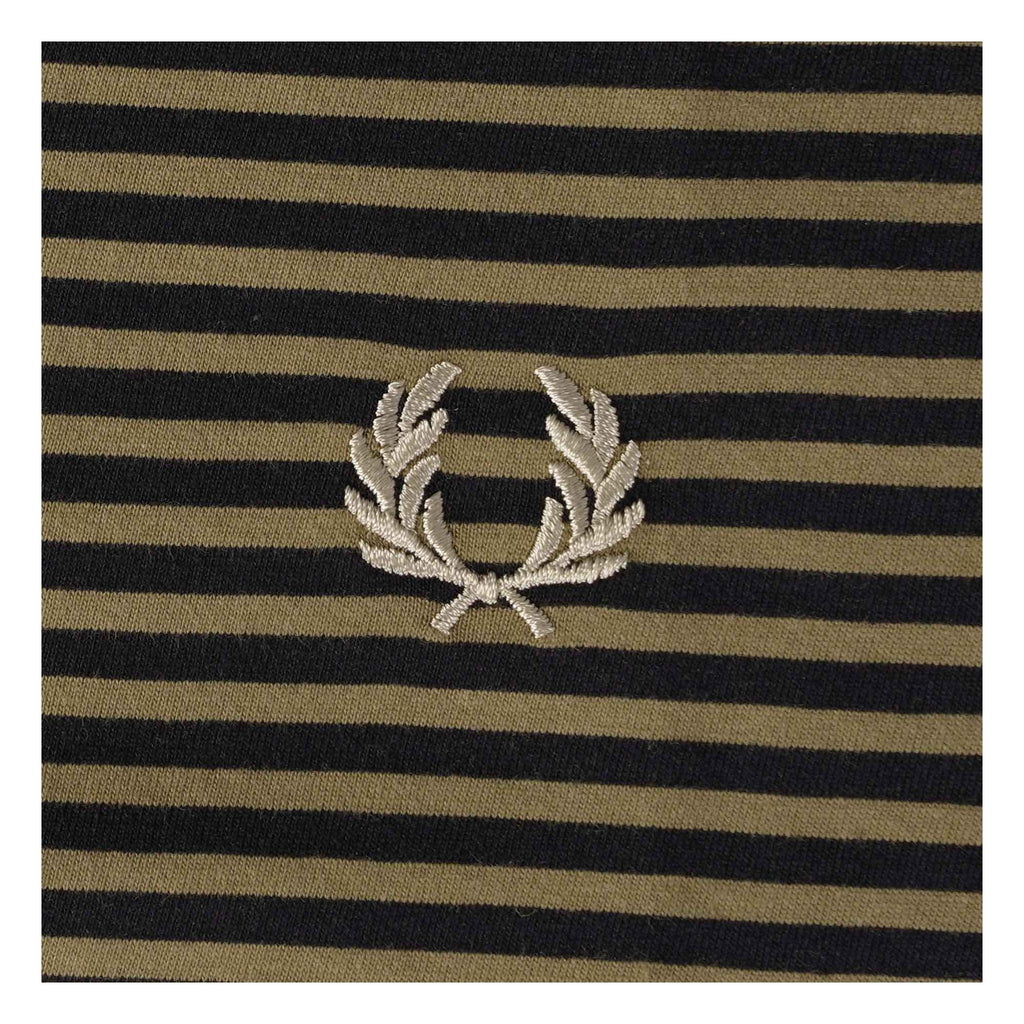 Fred Perry Fine Stripe T-Shirt - Shaded Stone