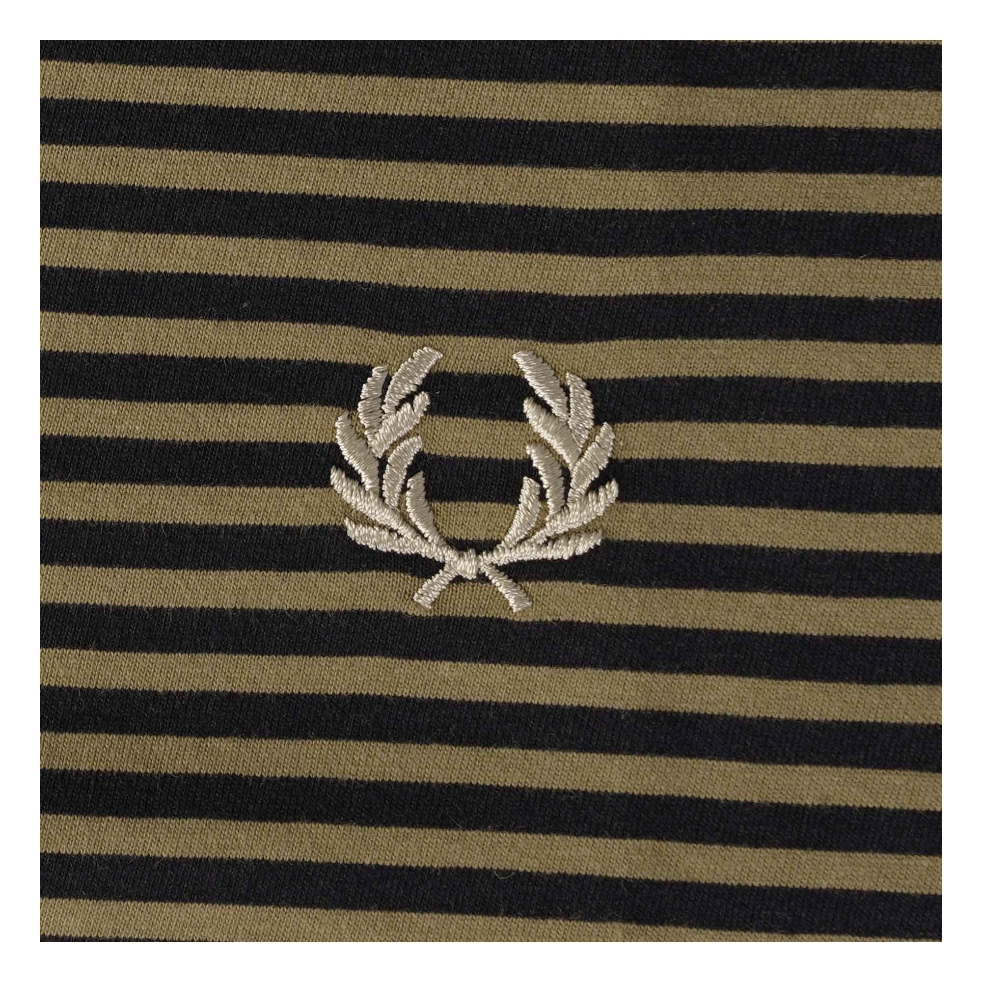 Fred Perry Fine Stripe T-Shirt - Shaded Stone