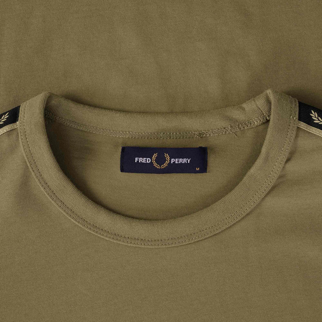 Fred Perry Contrast Tape Ringer T-Shirt - Shaded Stone