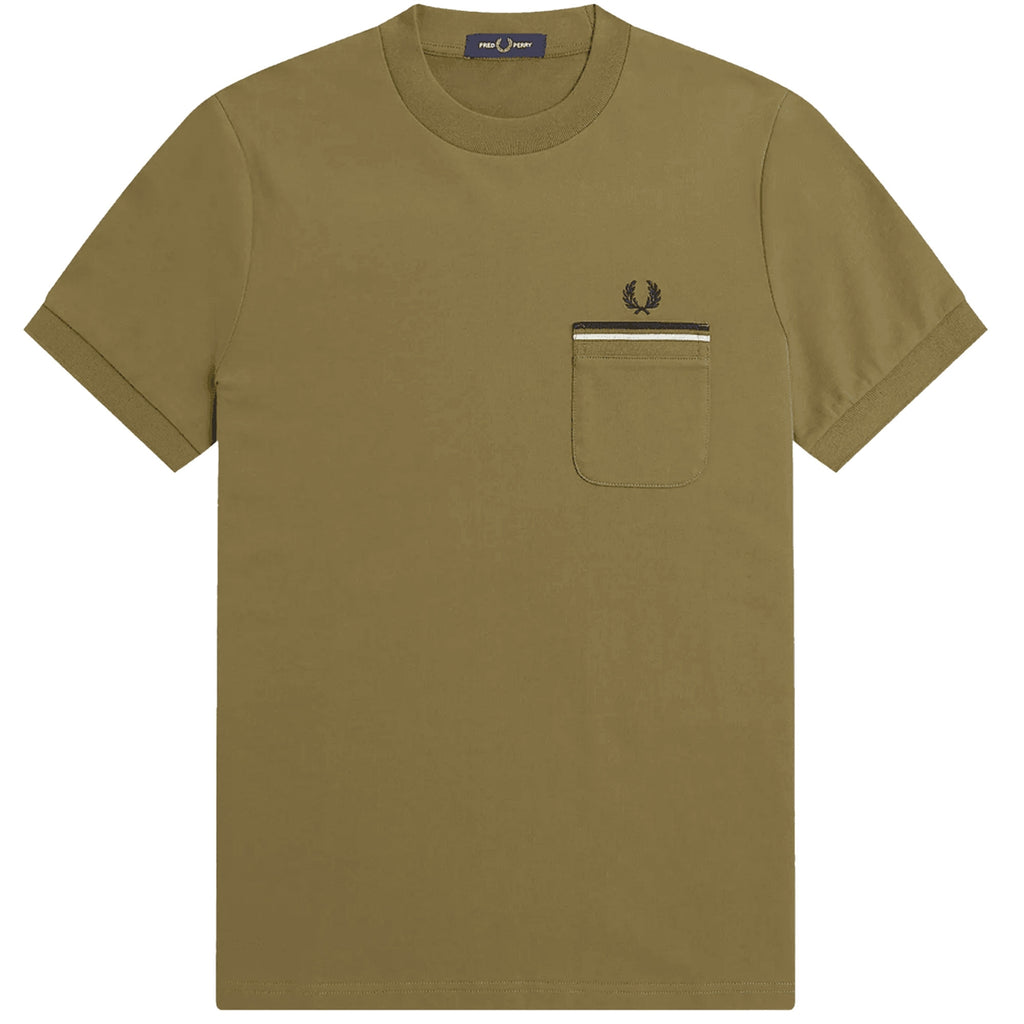 Fred Perry Jersey Pocket T-Shirt - Shaded Stone