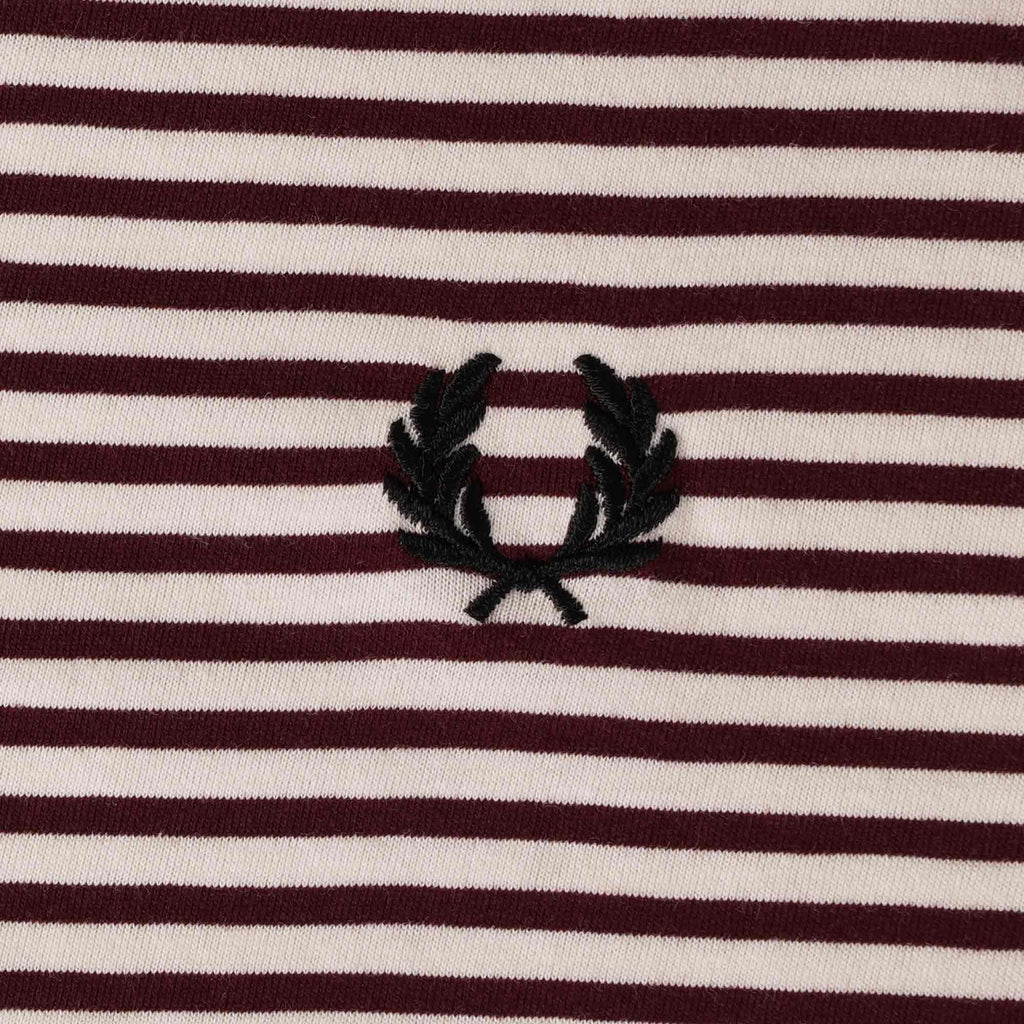 Fred Perry Fine Stripe T-Shirt - Oxblood