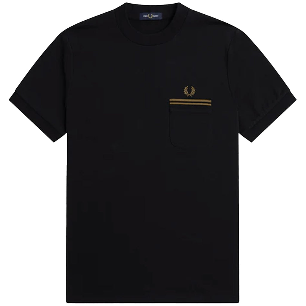 Fred Perry Jersey Pocket T-Shirt - Black