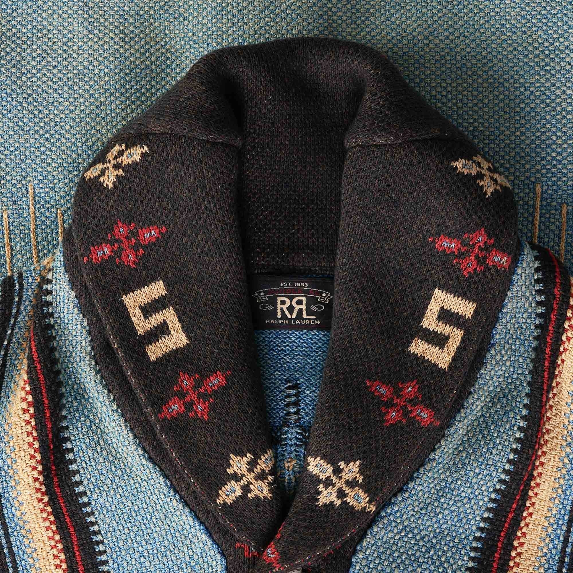 RRL by Ralph Lauren Cotton-Blend Ranch Cardigan - Indigo