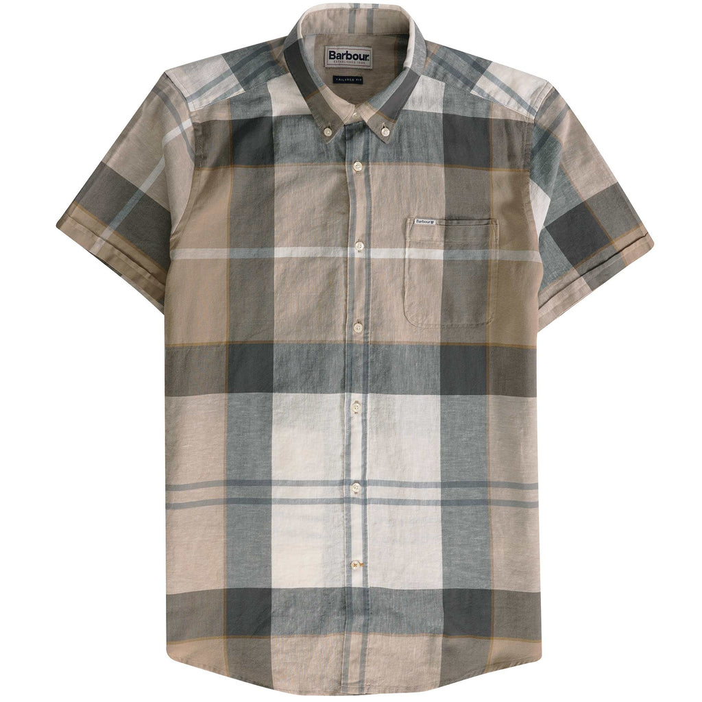 Barbour Douglas Tailored Short Sleeve Shirt - Amble Sand Tartan
