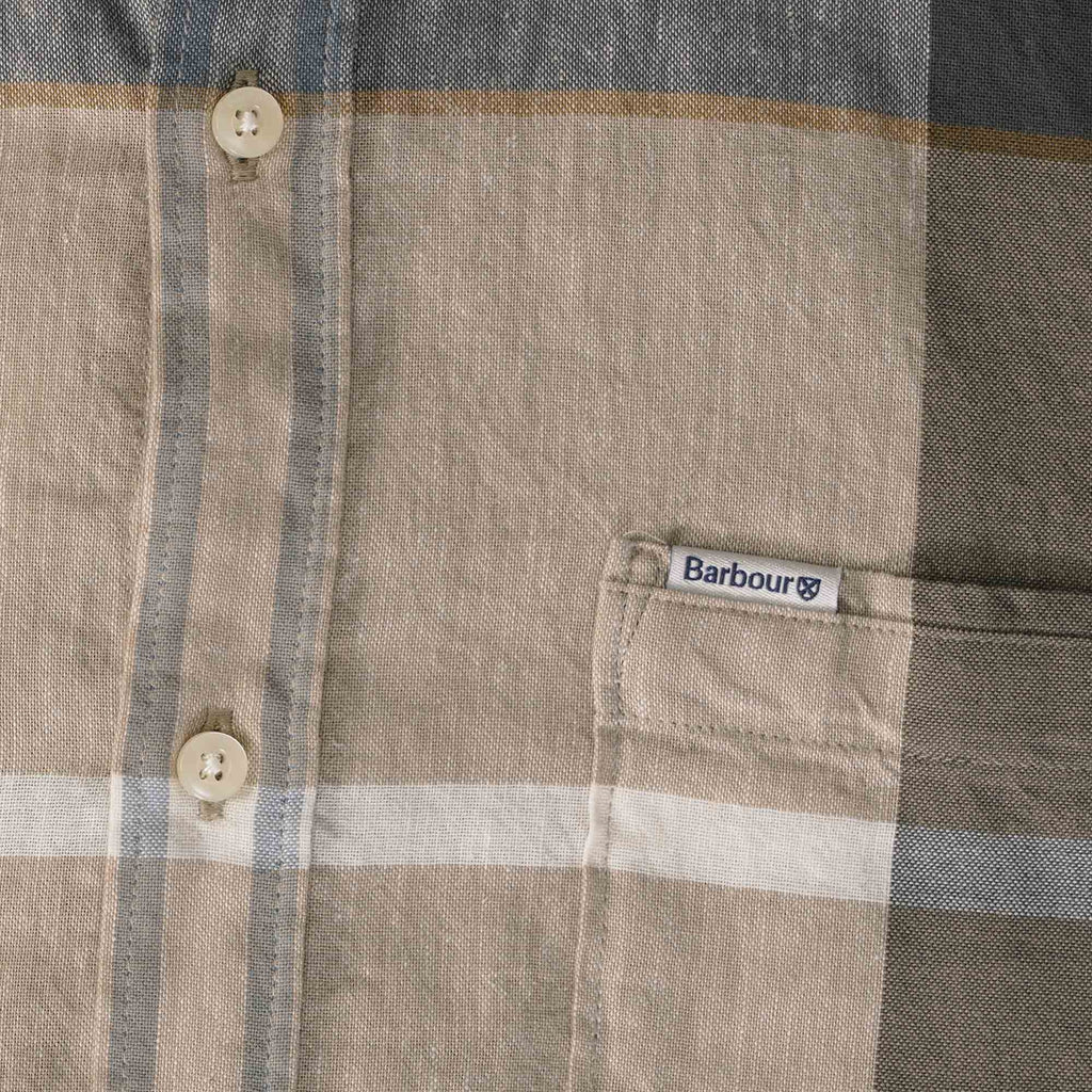 Barbour Douglas Tailored Short Sleeve Shirt - Amble Sand Tartan