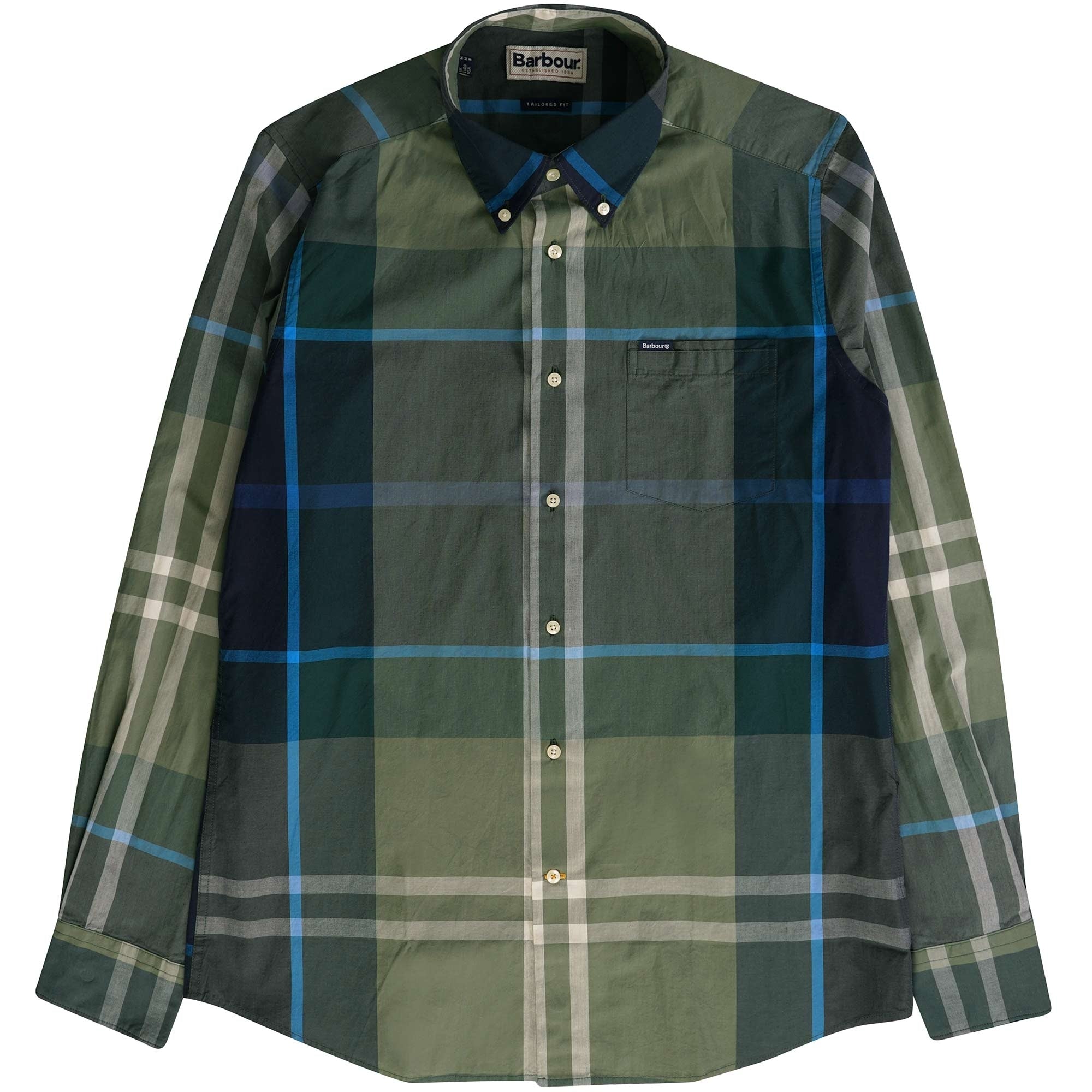 Barbour Harris Tailored Shirt - Kielder Blue Tartan