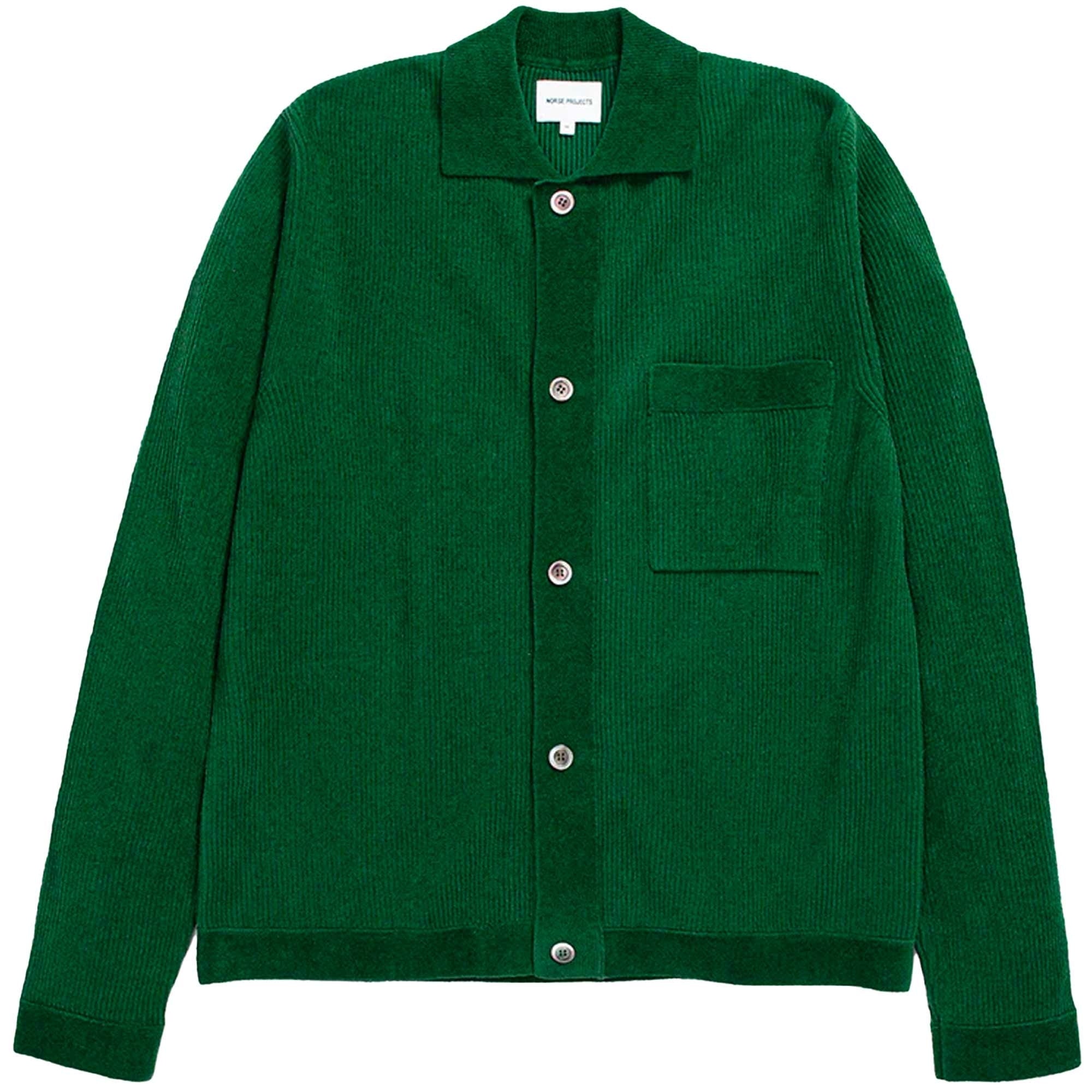 Norse Projects Erik Chenille Jacket - Bottle Green