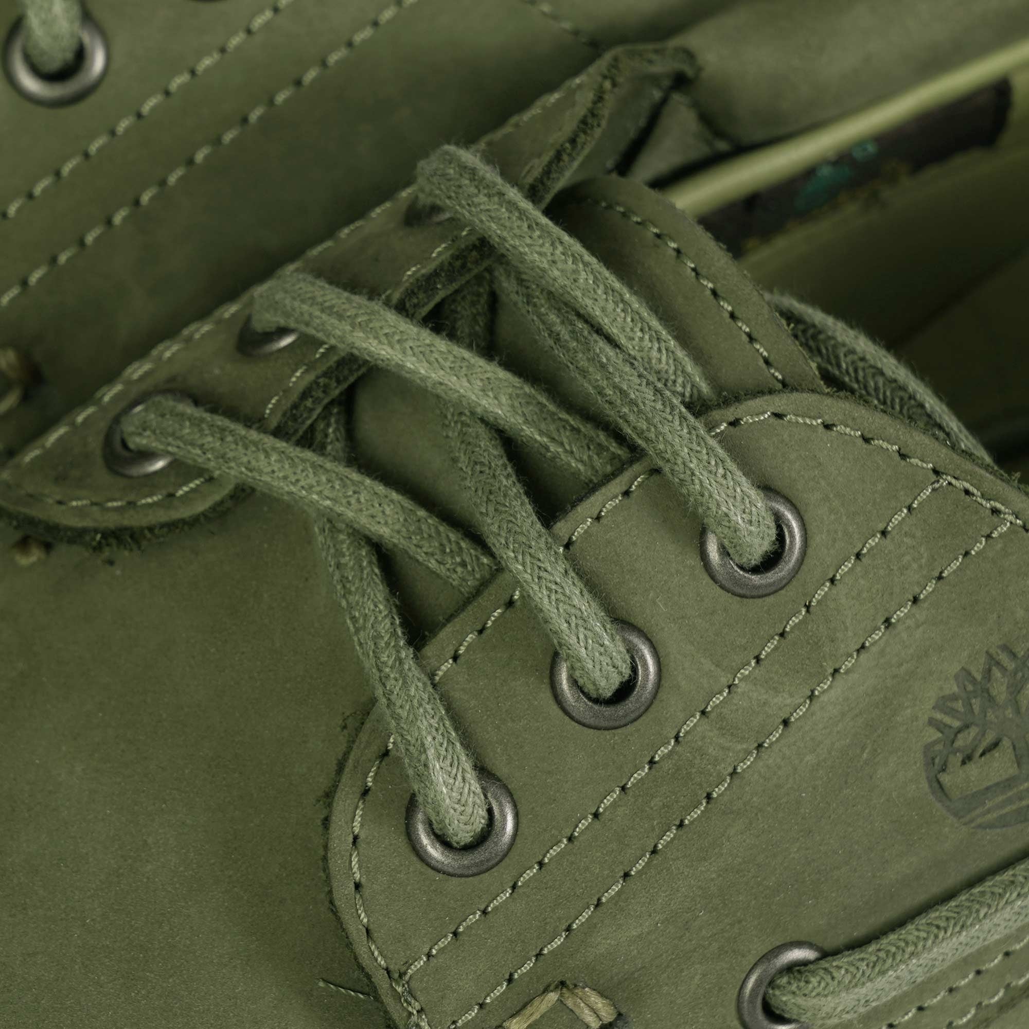3-Eye Lug Handsewn Boat Shoe - Green Nubuck
