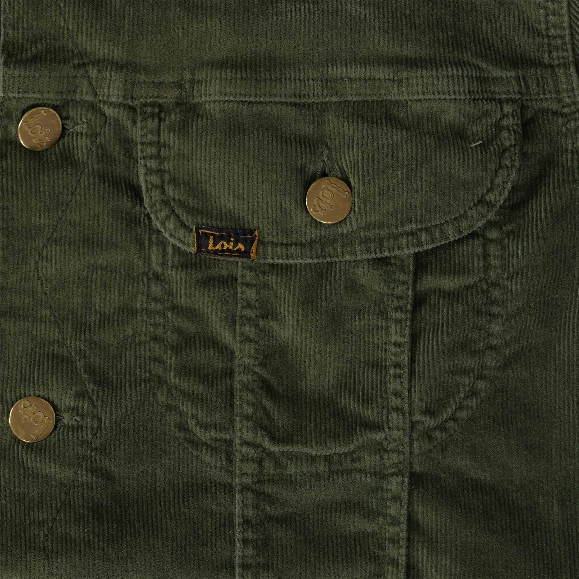 Tejana Thin Cord Jacket - Green Olive