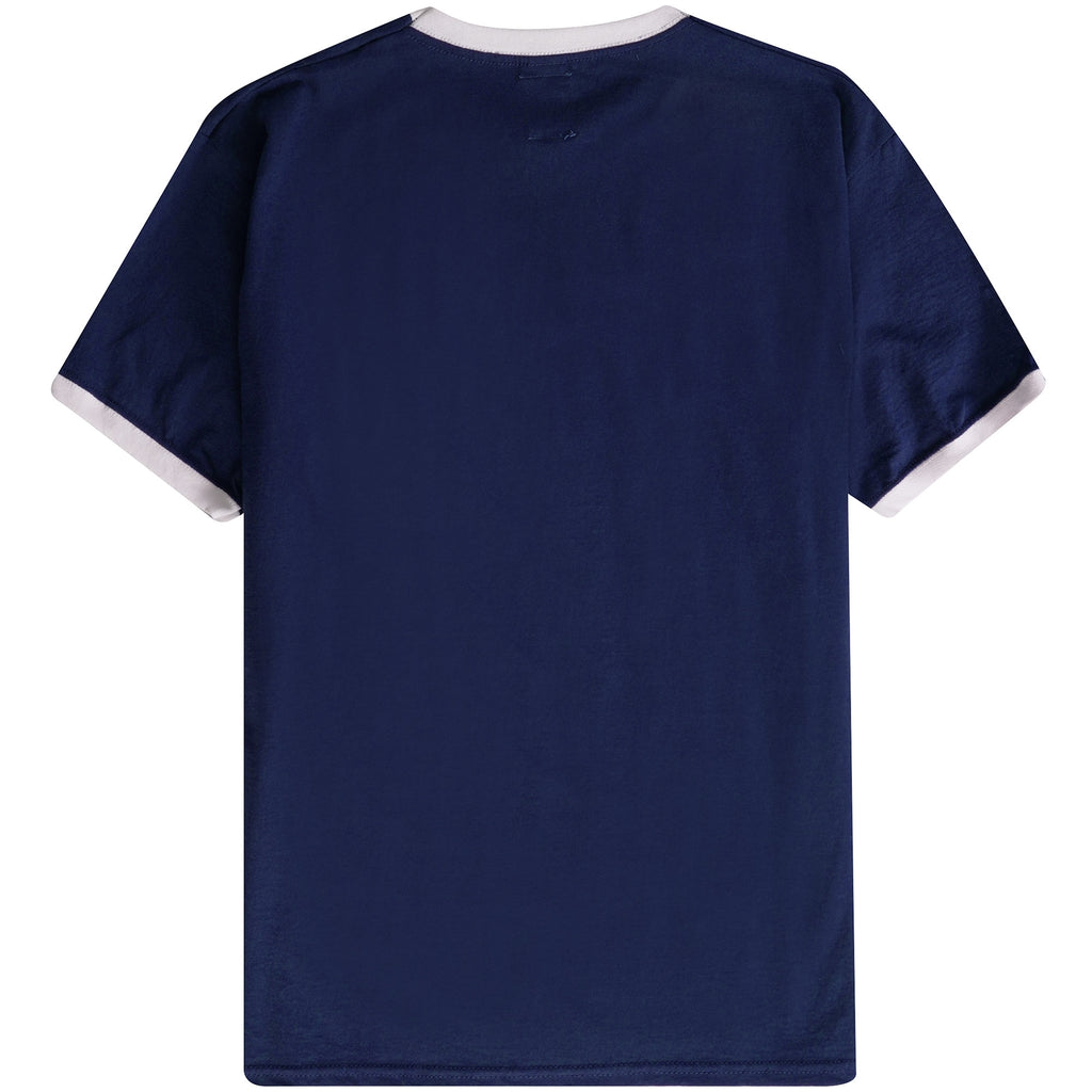 Lois Jeans Ringer T-Shirt - Navy/Yellow