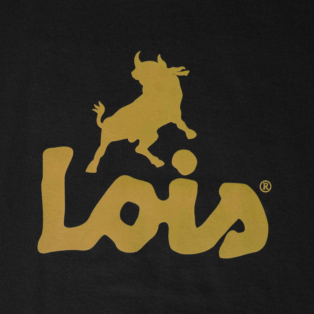 Lois Jeans Ringer T-Shirt - Black/Yellow