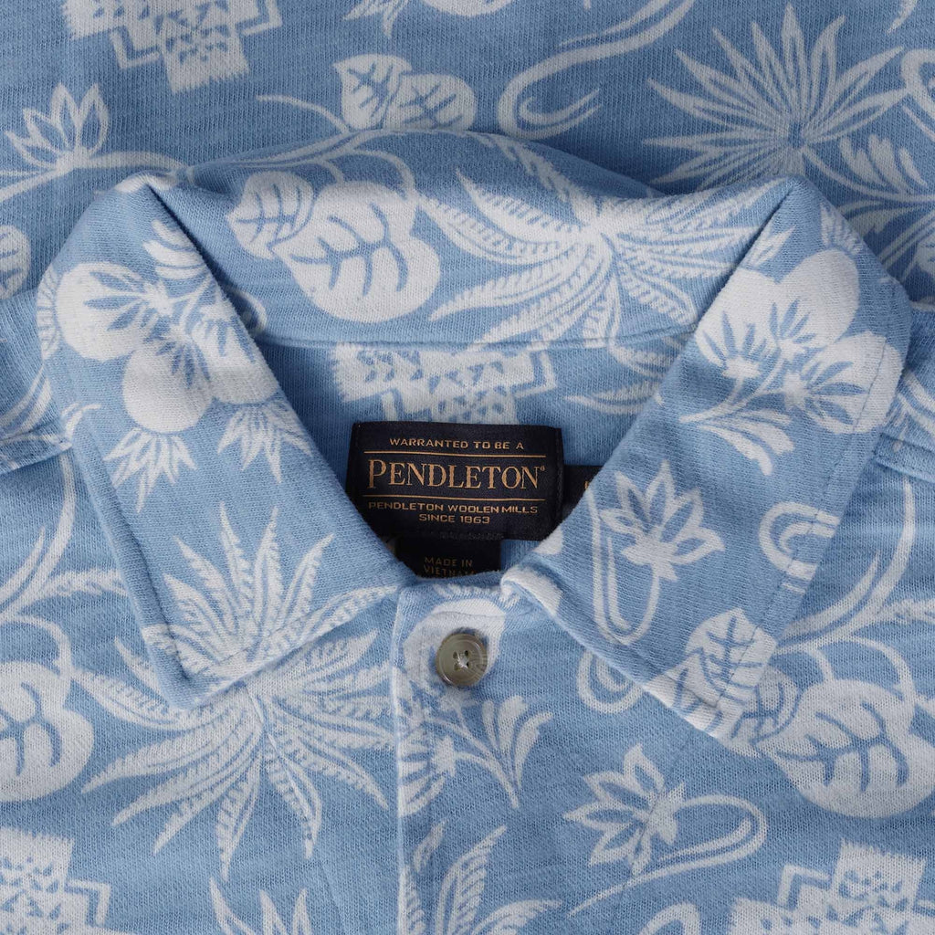 Pendleton Woolen Mills Short Sleeve Wayside Knit Shirt - Surf Blue