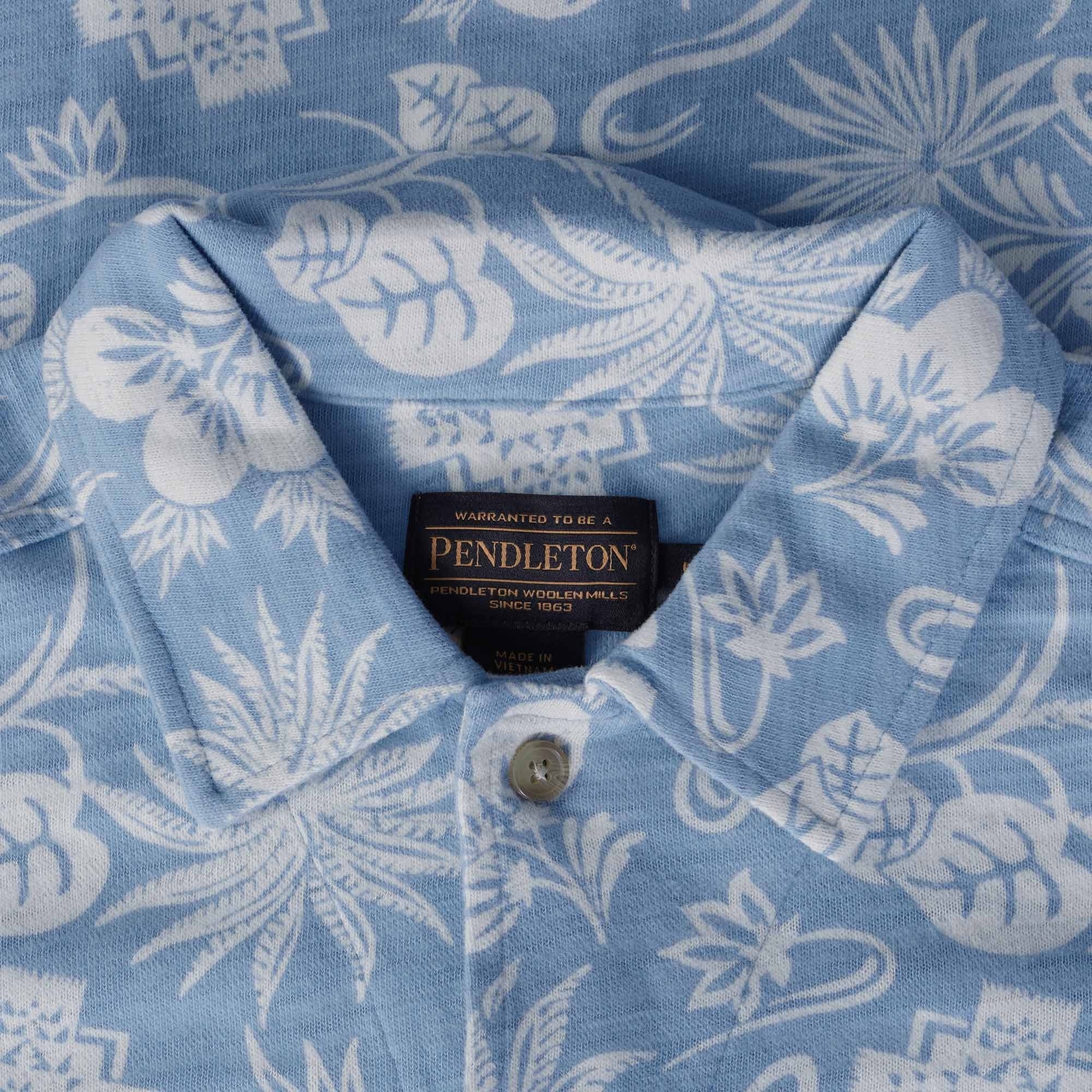 Pendleton Woolen Mills Short Sleeve Wayside Knit Shirt - Surf Blue