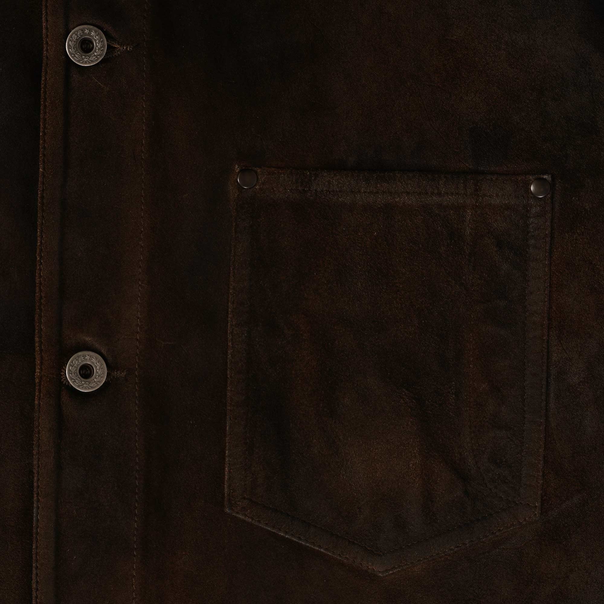 RRL by Ralph Lauren Roughout Suede Jacket - Distressed Brown