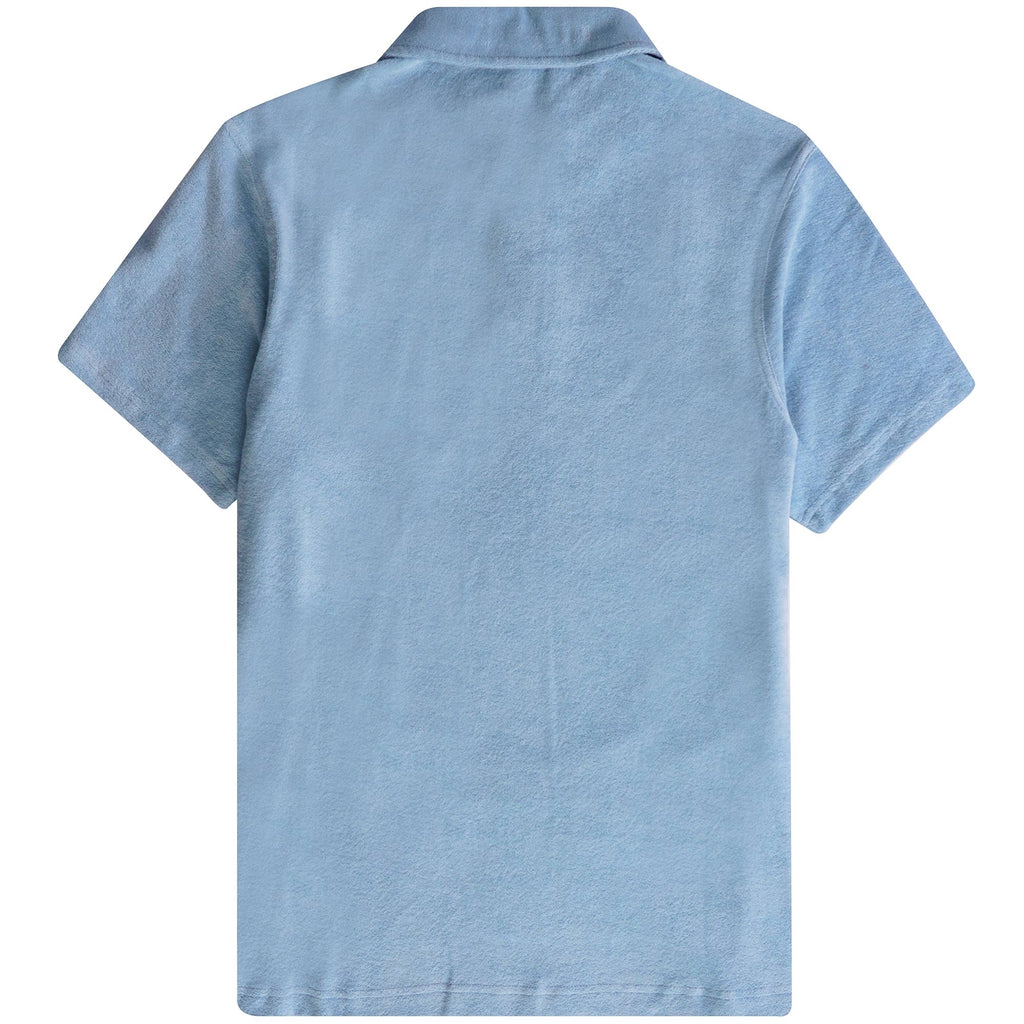 Barbour Cowes Towelling Polo Shirt - Powder Blue