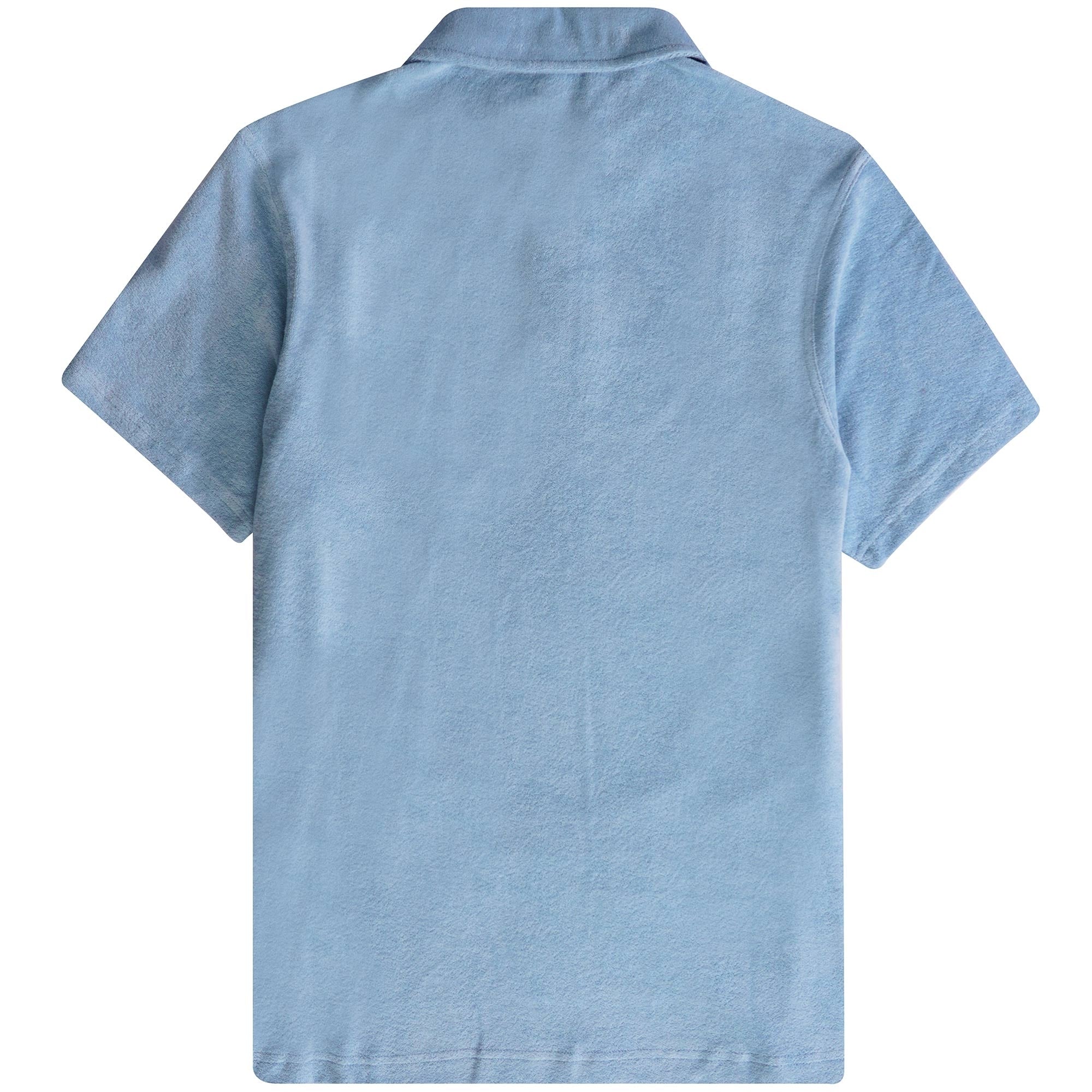 Barbour Cowes Towelling Polo Shirt - Powder Blue