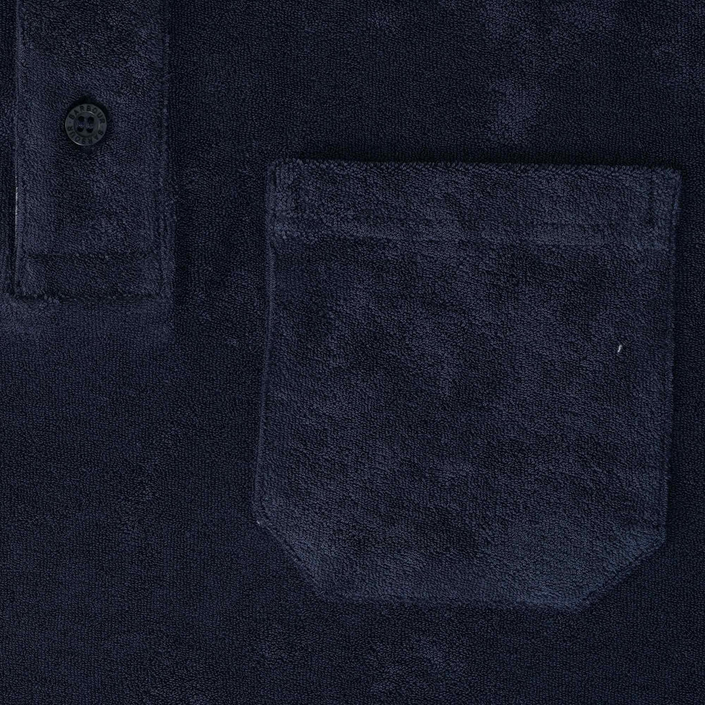 Barbour Cowes Towelling Polo Shirt - Navy