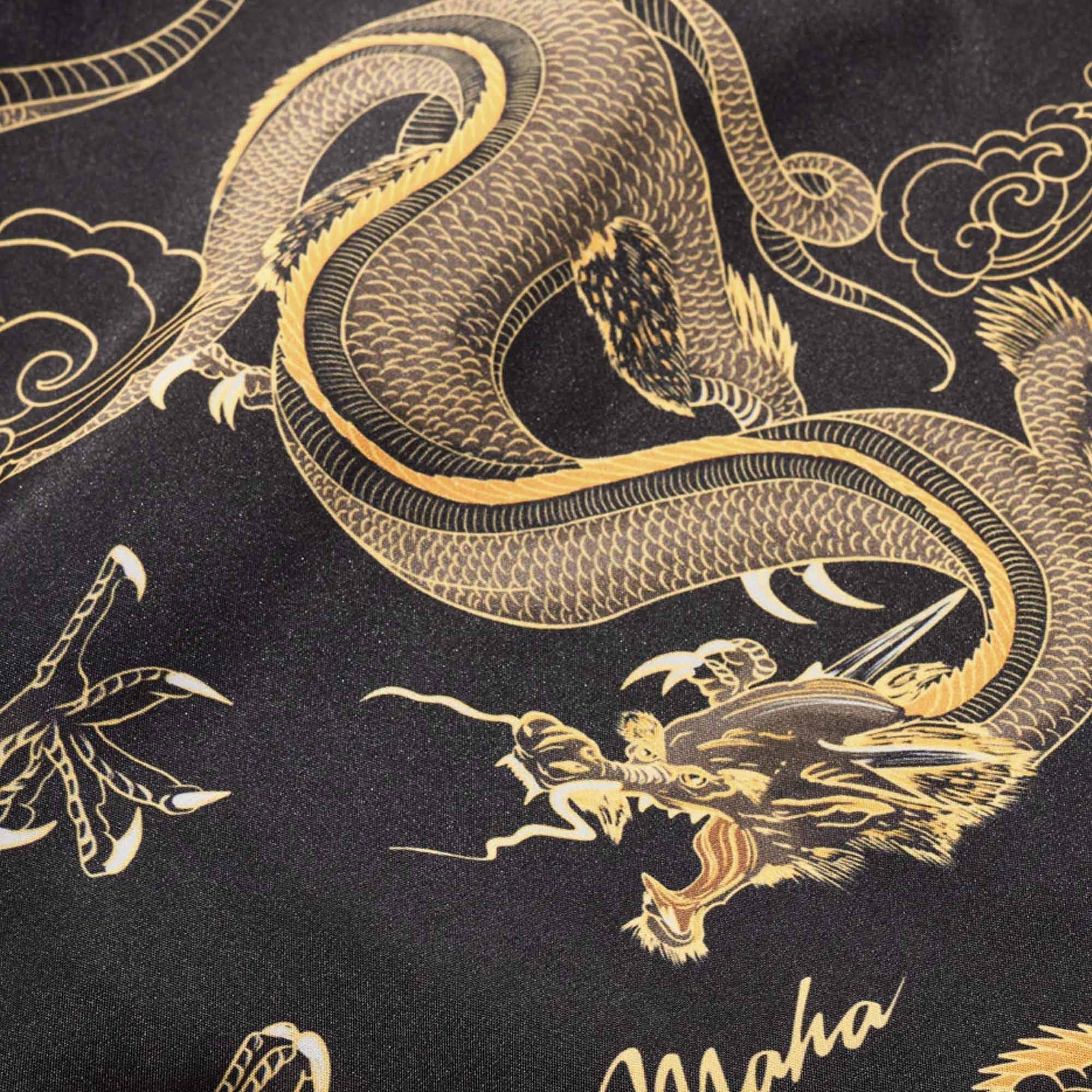 Maharishi Thai Cloud Dragon Swimshorts - Golden Black