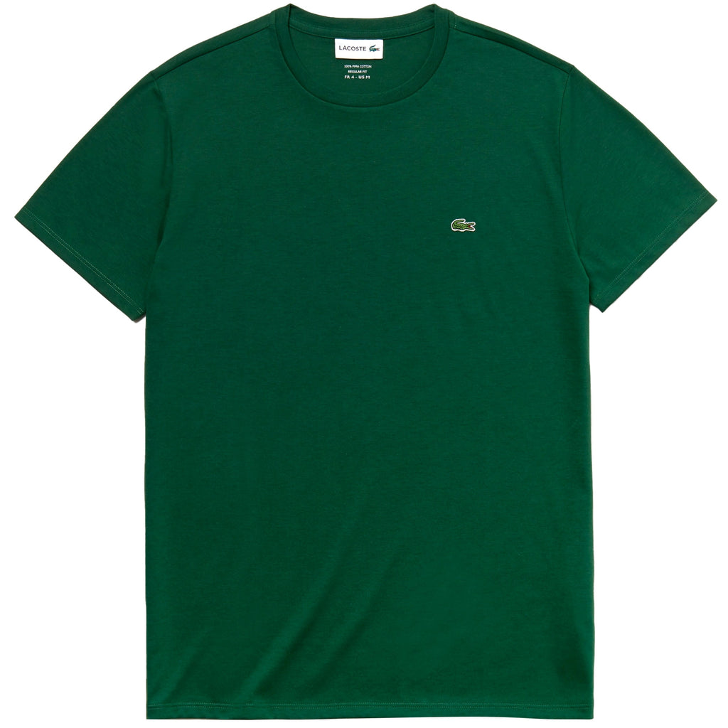 Crew Neck Pima Cotton Jersey T-Shirt - Green