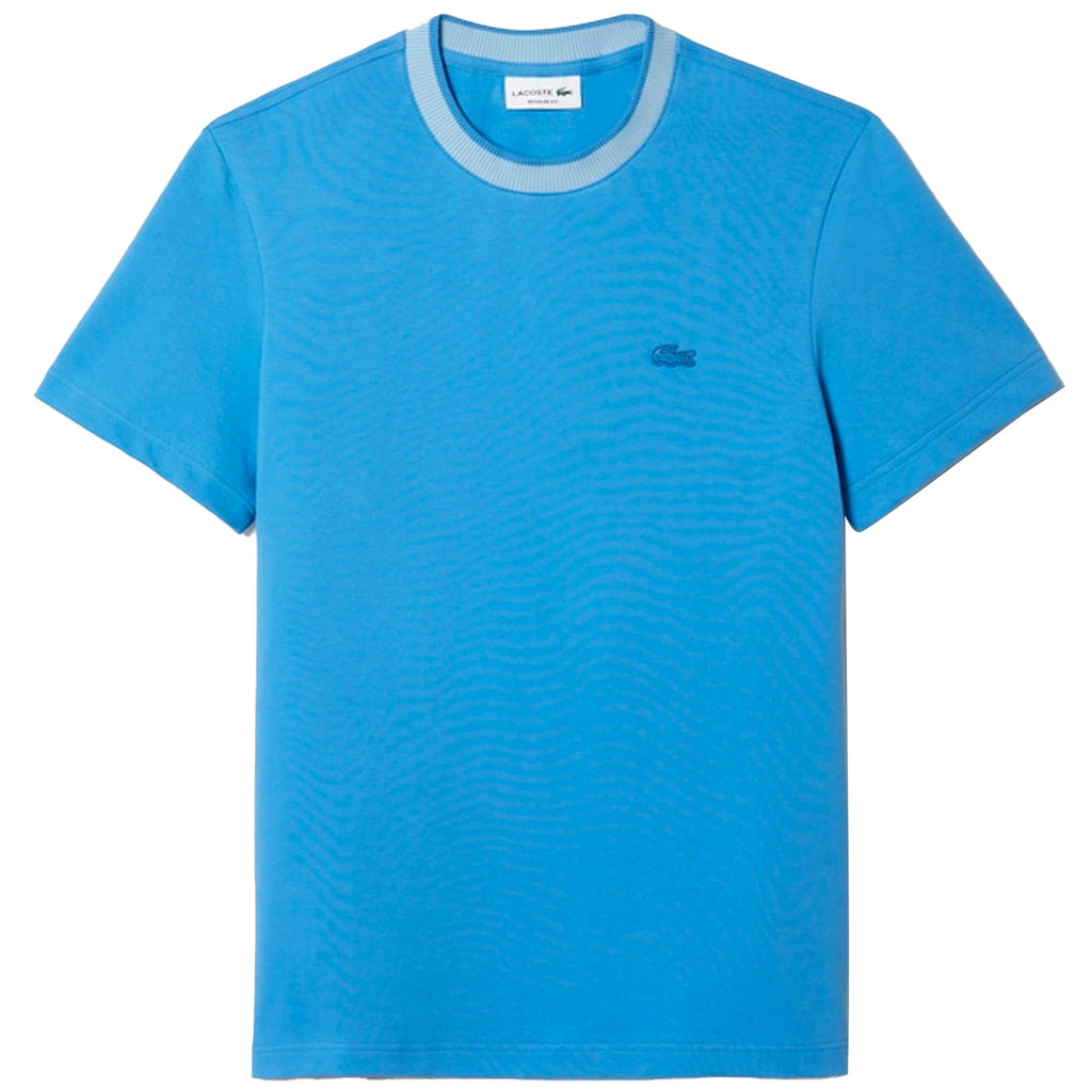 Lacoste Regular Fit Stretch Piqu  T-Shirt - Blue