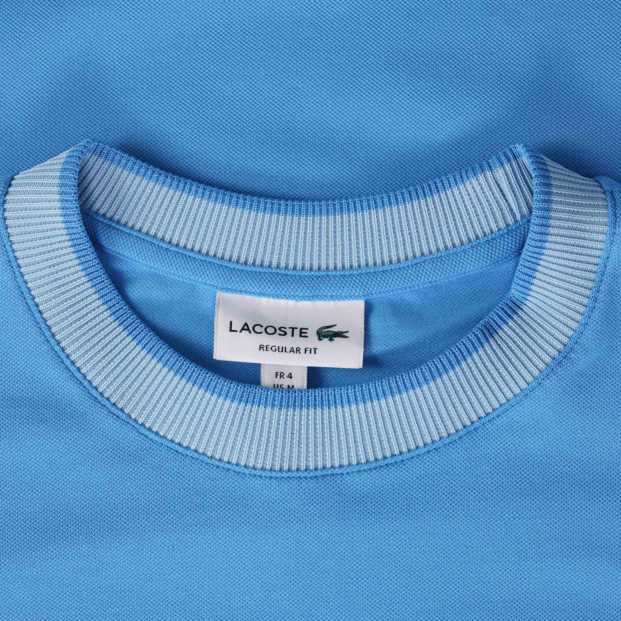 Lacoste Regular Fit Stretch Piqu  T-Shirt - Blue