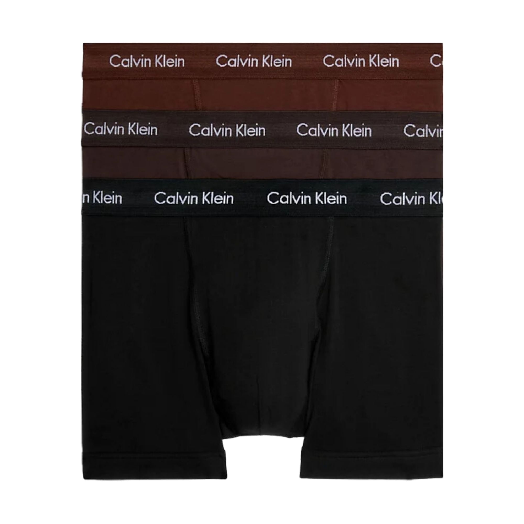 Calvin Klein 3 Pack Trunks - Black/Umber/Woodland