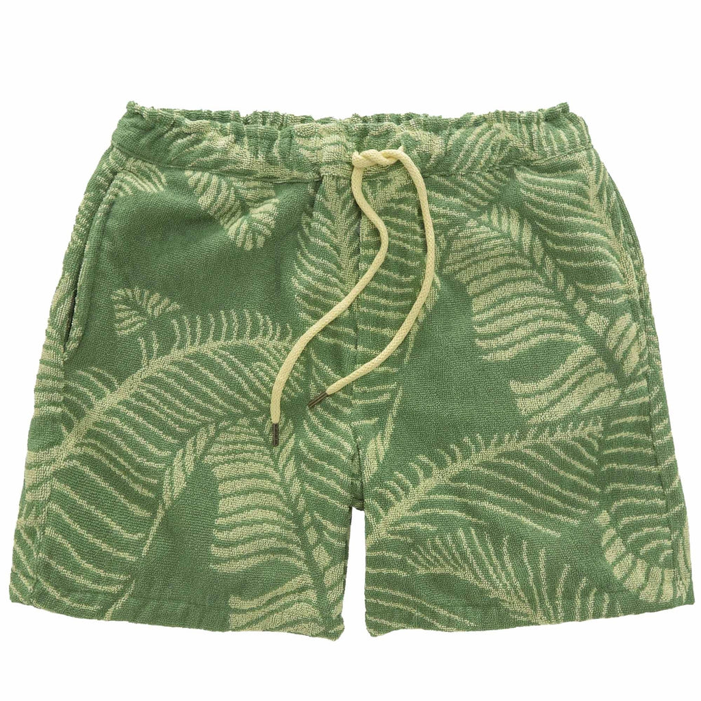 OAS Company Banana Leaf Terry Shorts - Green