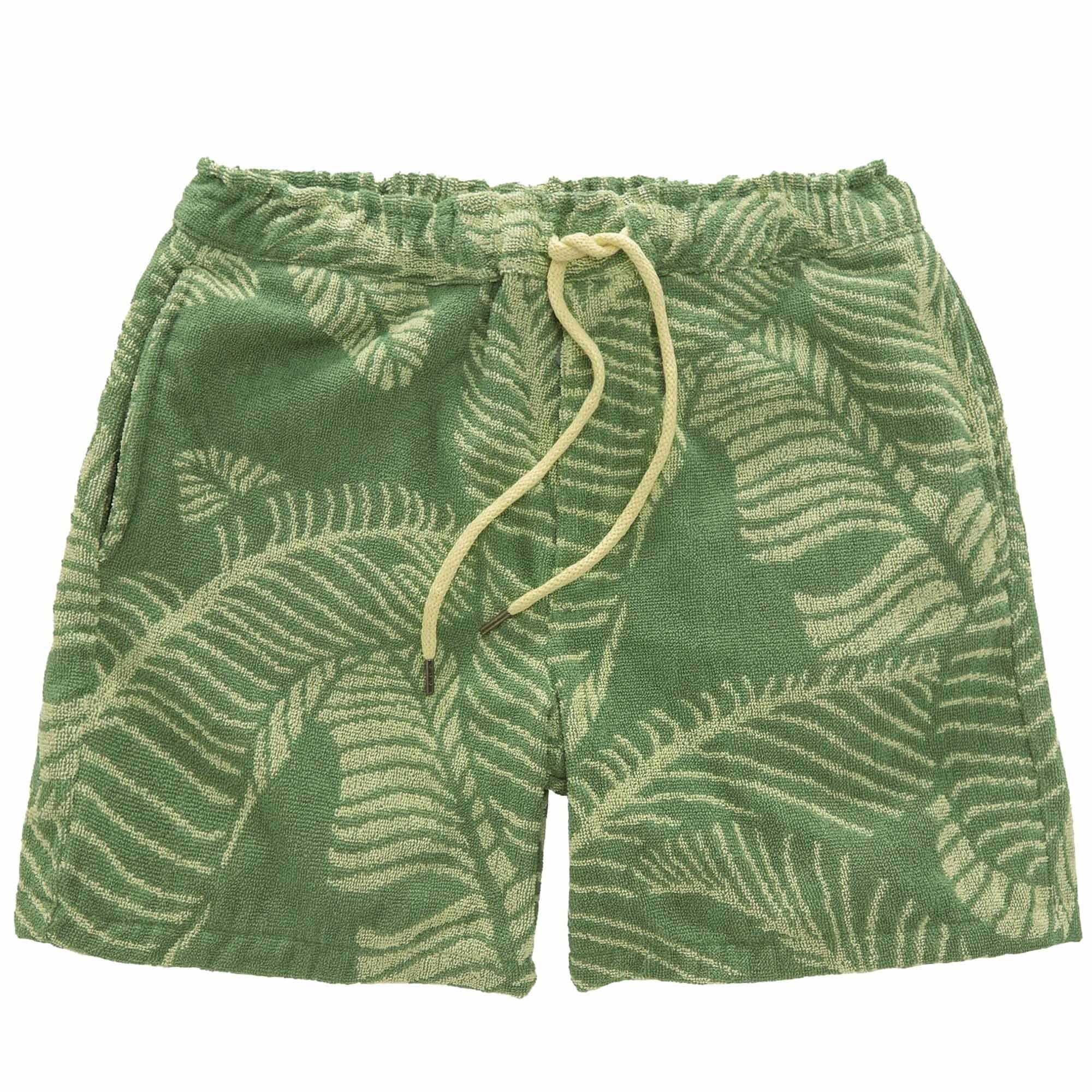 OAS Company Banana Leaf Terry Shorts - Green