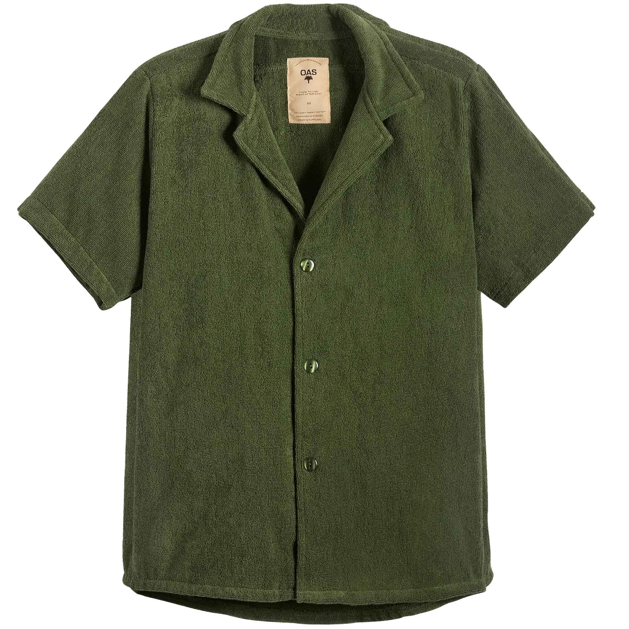 OAS (オーエーエス) Cuba terry Shirt OAS24SS-4 ブラウン M OAS＞ DEEP CUT CUBA TERRY SHIRT/オープンカラー シャツ