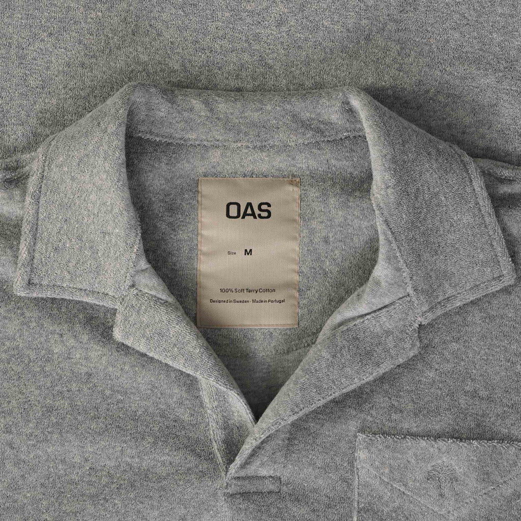 OAS Company Polo Terry Shirt - Grey Melange