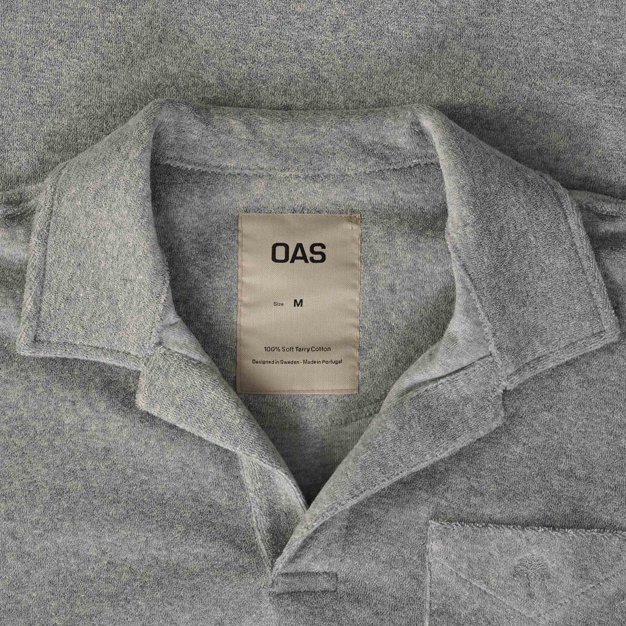 OAS Company Polo Terry Shirt - Grey Melange