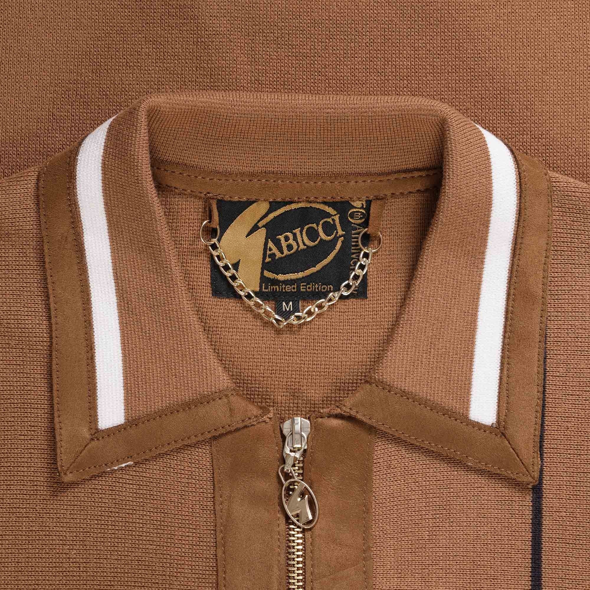 Gabicci Vintage 50th Anniversary Robyn Zip Up Polo Shirt - Honeycomb