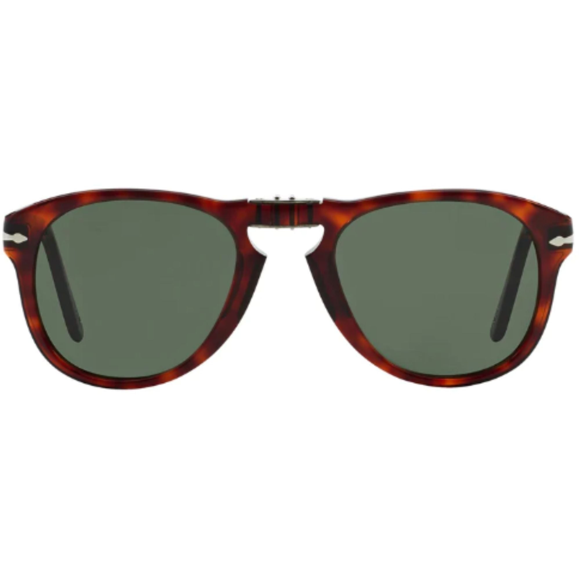 0PO0714 Aviator Foldable Glasses - Havana/Green