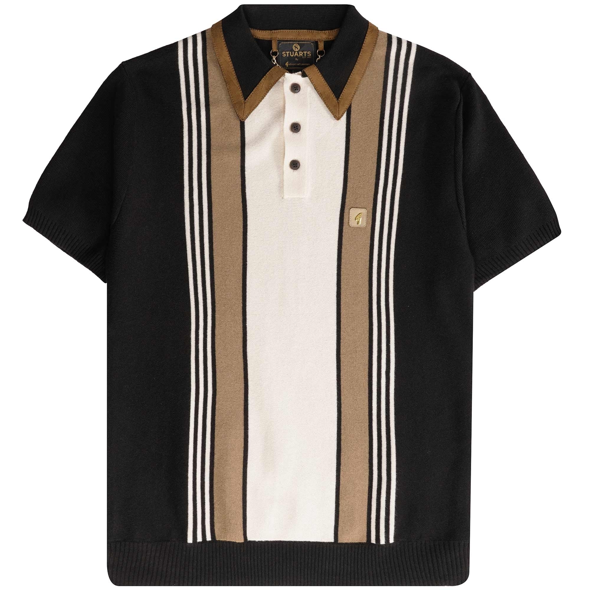 Gabicci Vintage x Stuarts Searle Polo Shirt - Black